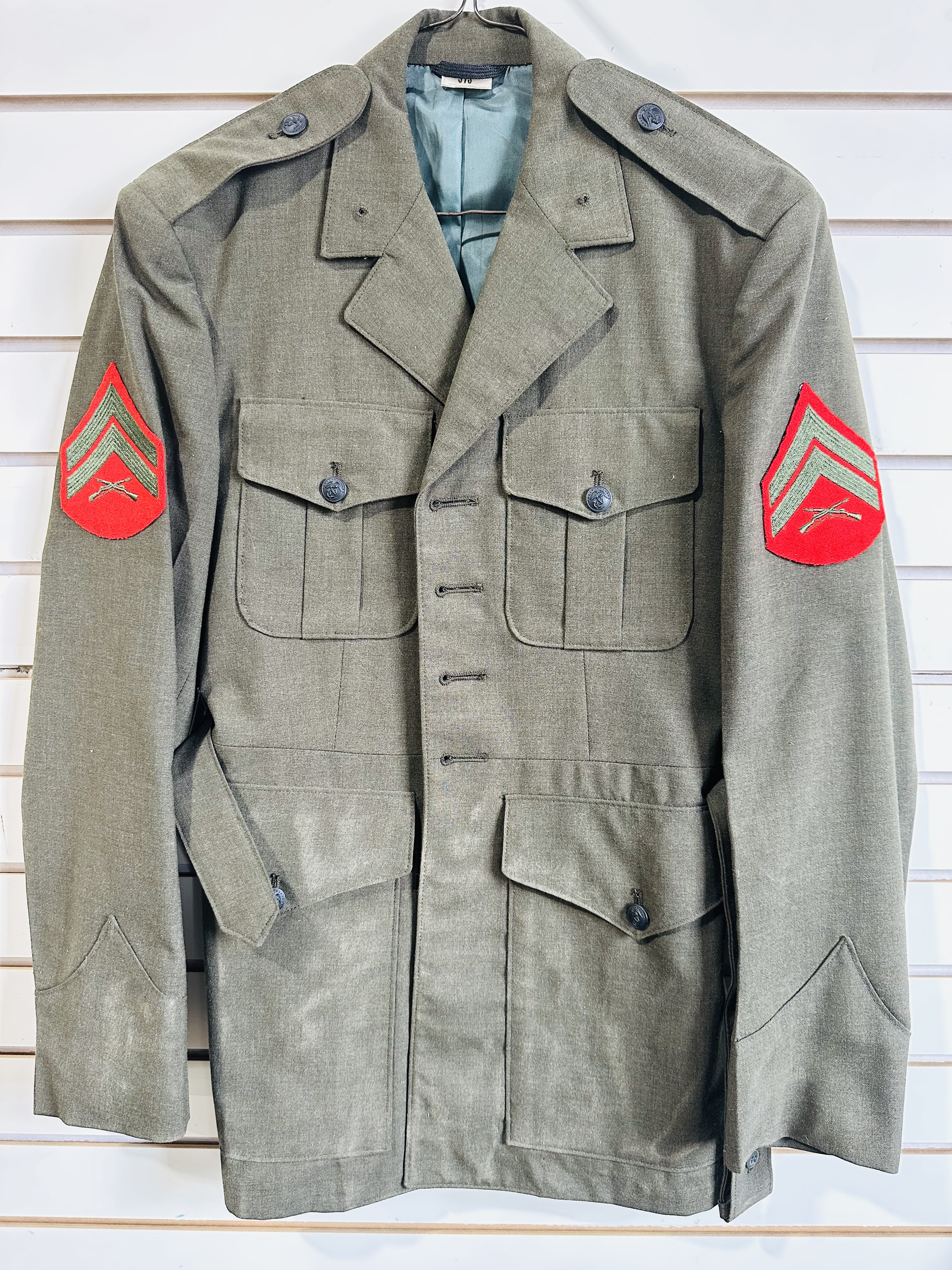 USMC WOOL SERVICE ALPHA COAT, C. 1960-1974