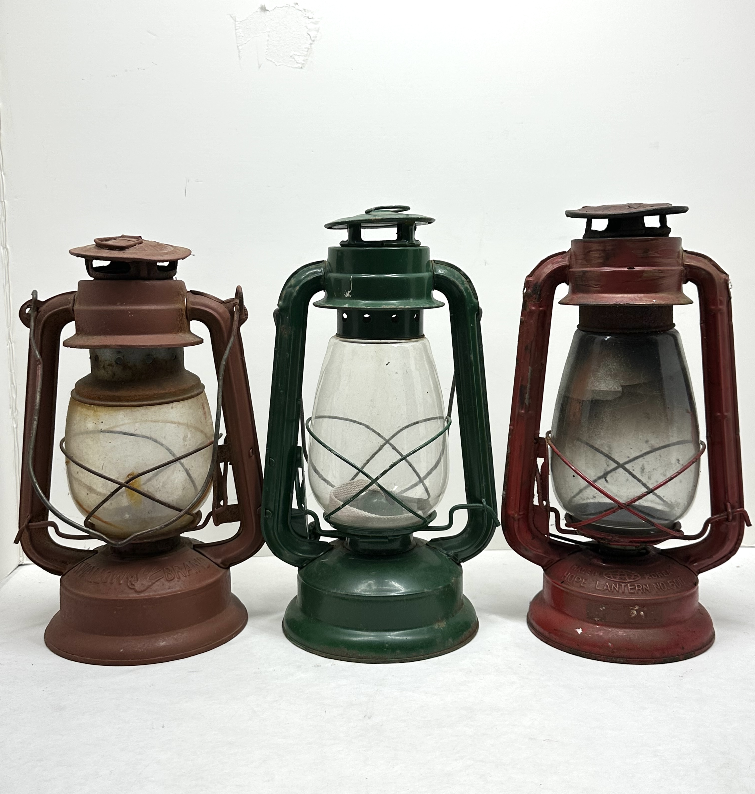 SWALLOW AND HOPE LANTERNS, MID-CENTURY