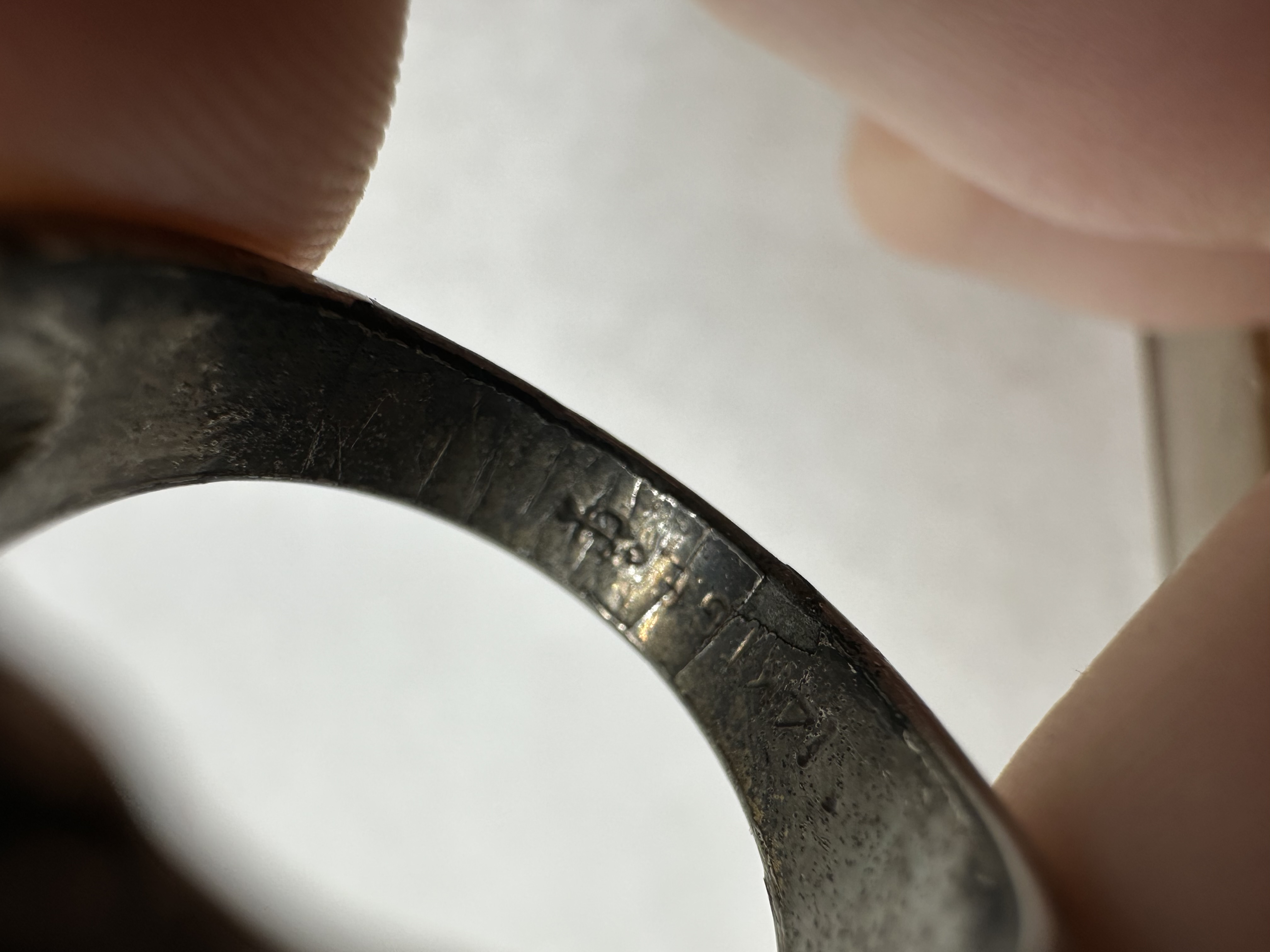 TWO 14K GOLD AND SILVER RINGS