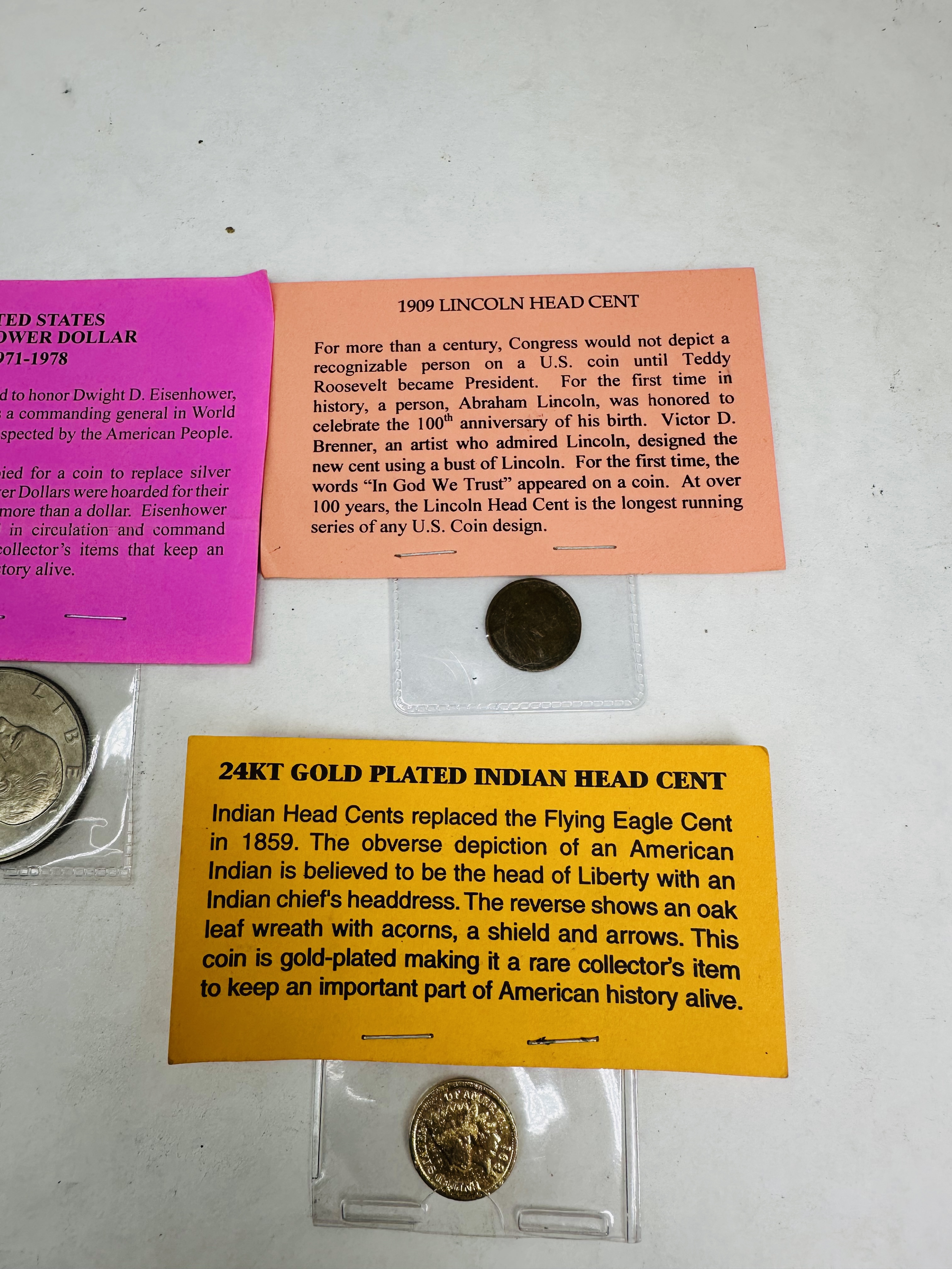 US MINT THREE CLAD AND BRONZE COINS, 1891-1971