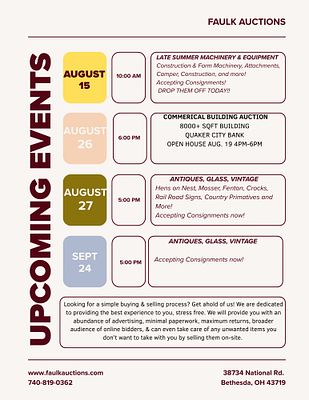 UPCOMING EVENTS. .