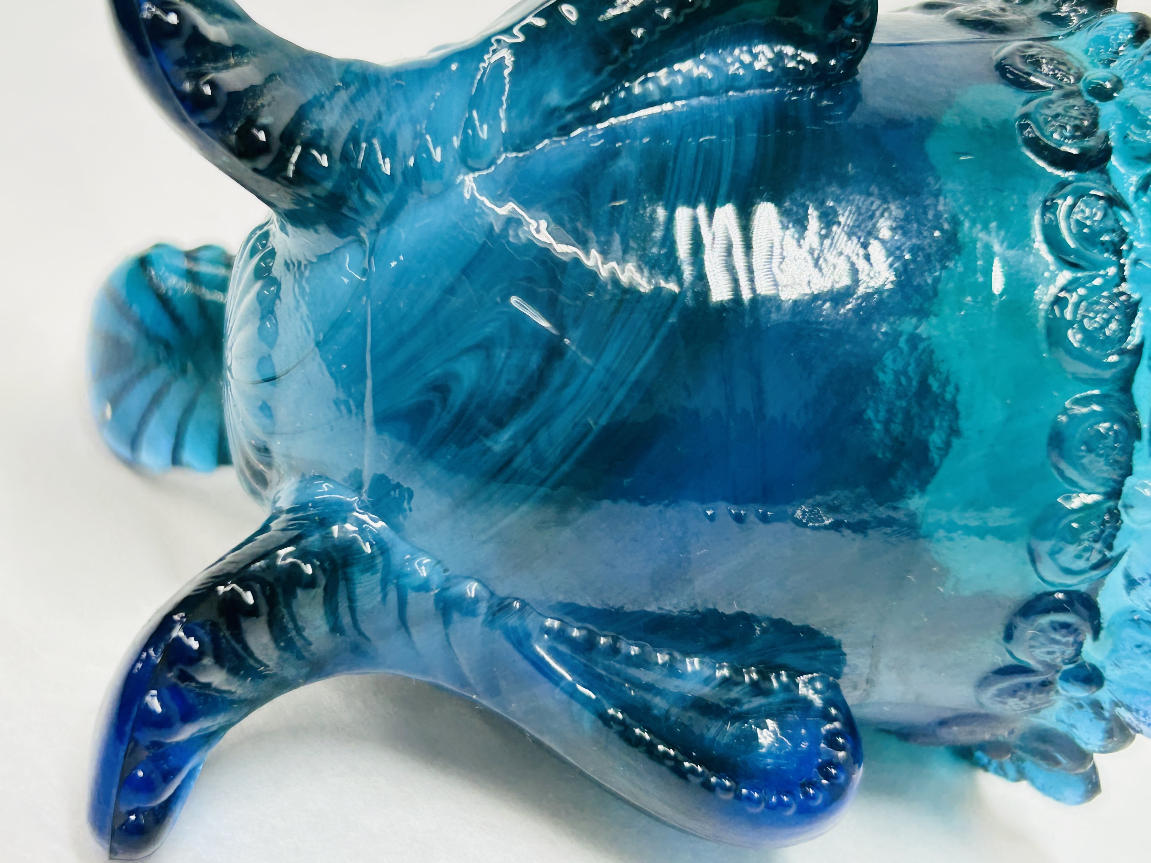 DEGENHART/BOYD BLUE SLAG GLASS TOOTHPICK HOLDERS