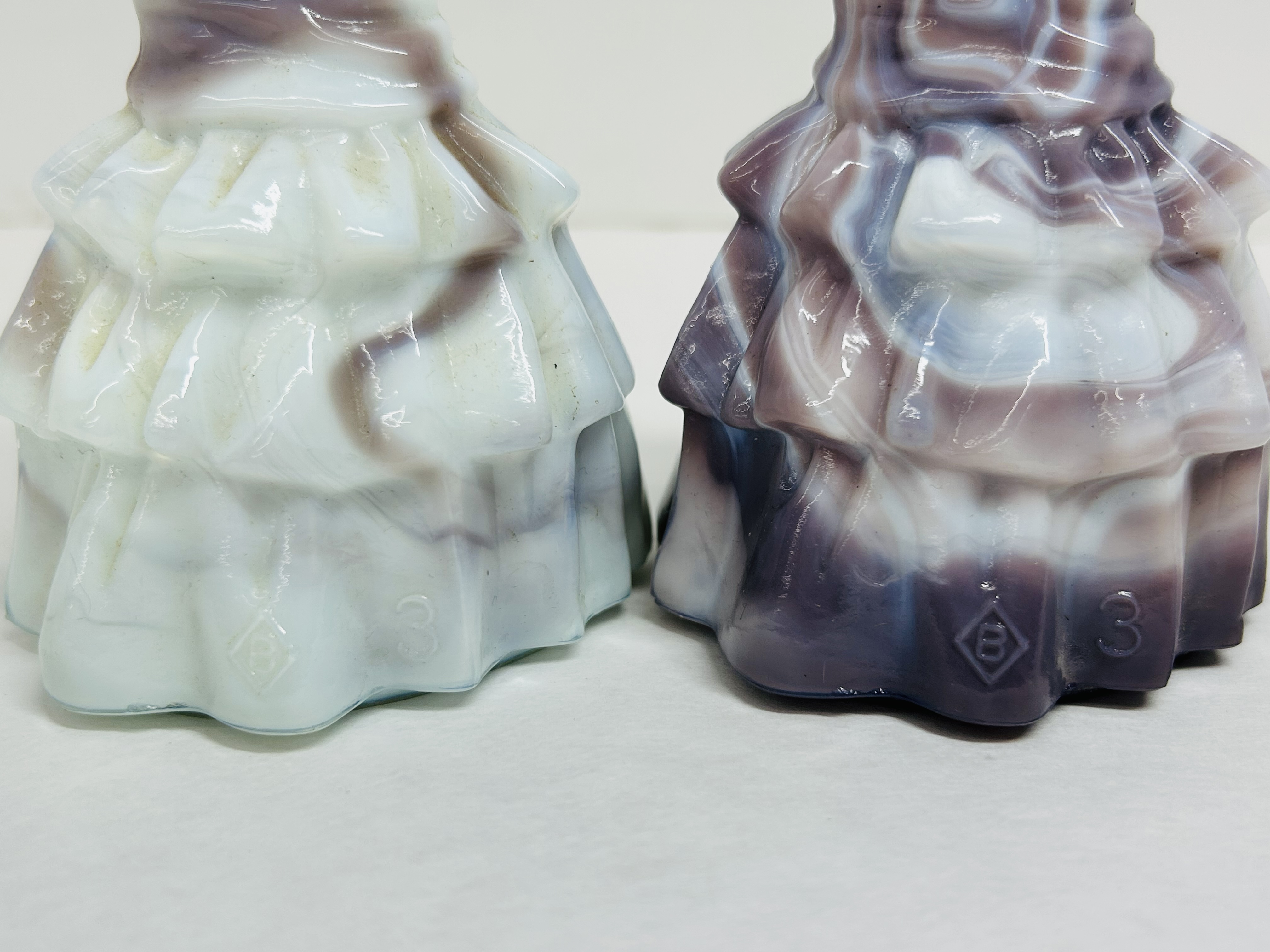 BOYD SLAG GLASS LOUISE FIGURINES, 1988-1993