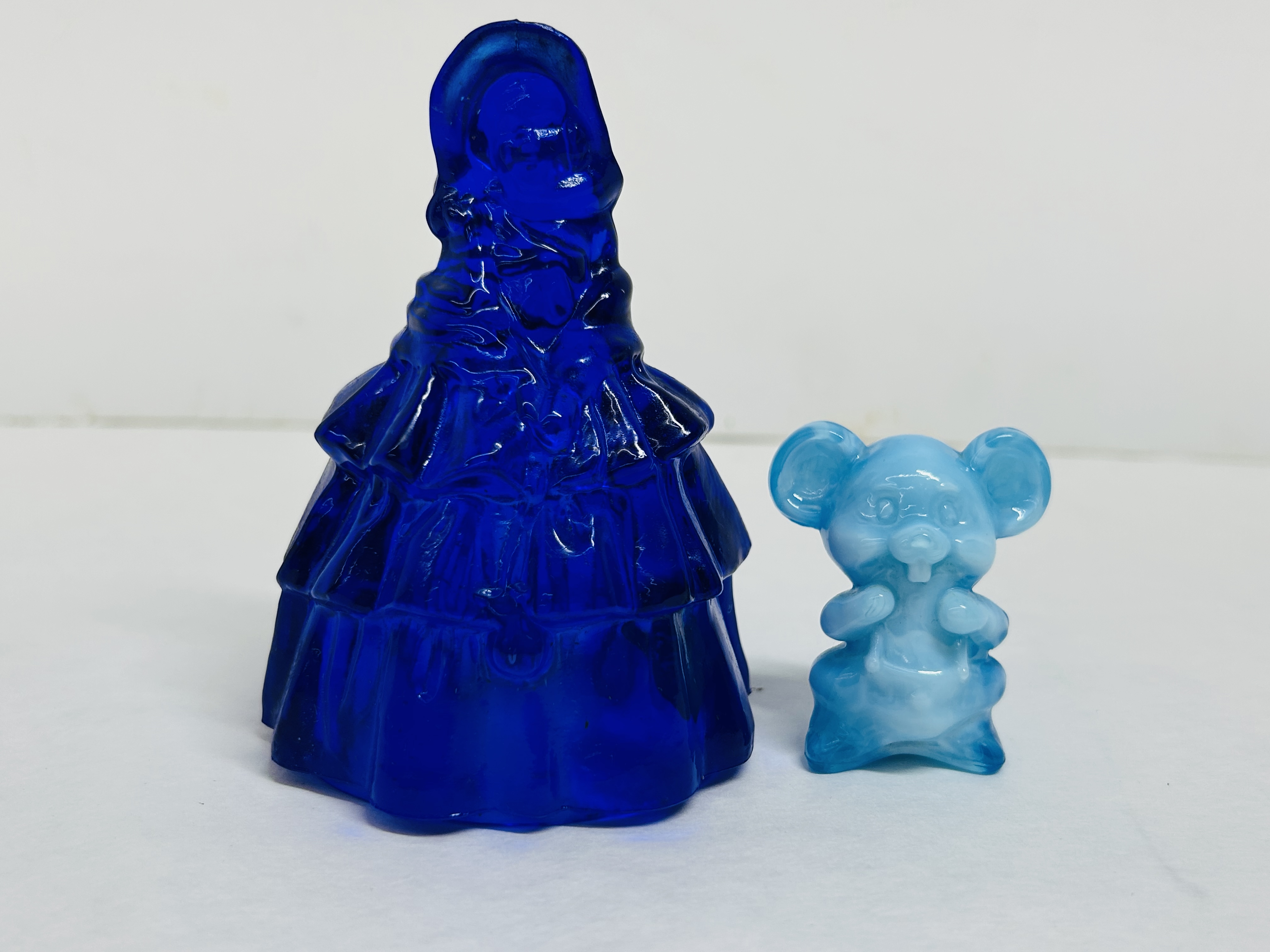 BOYD BLUE GLASS FIGURINES, 1990