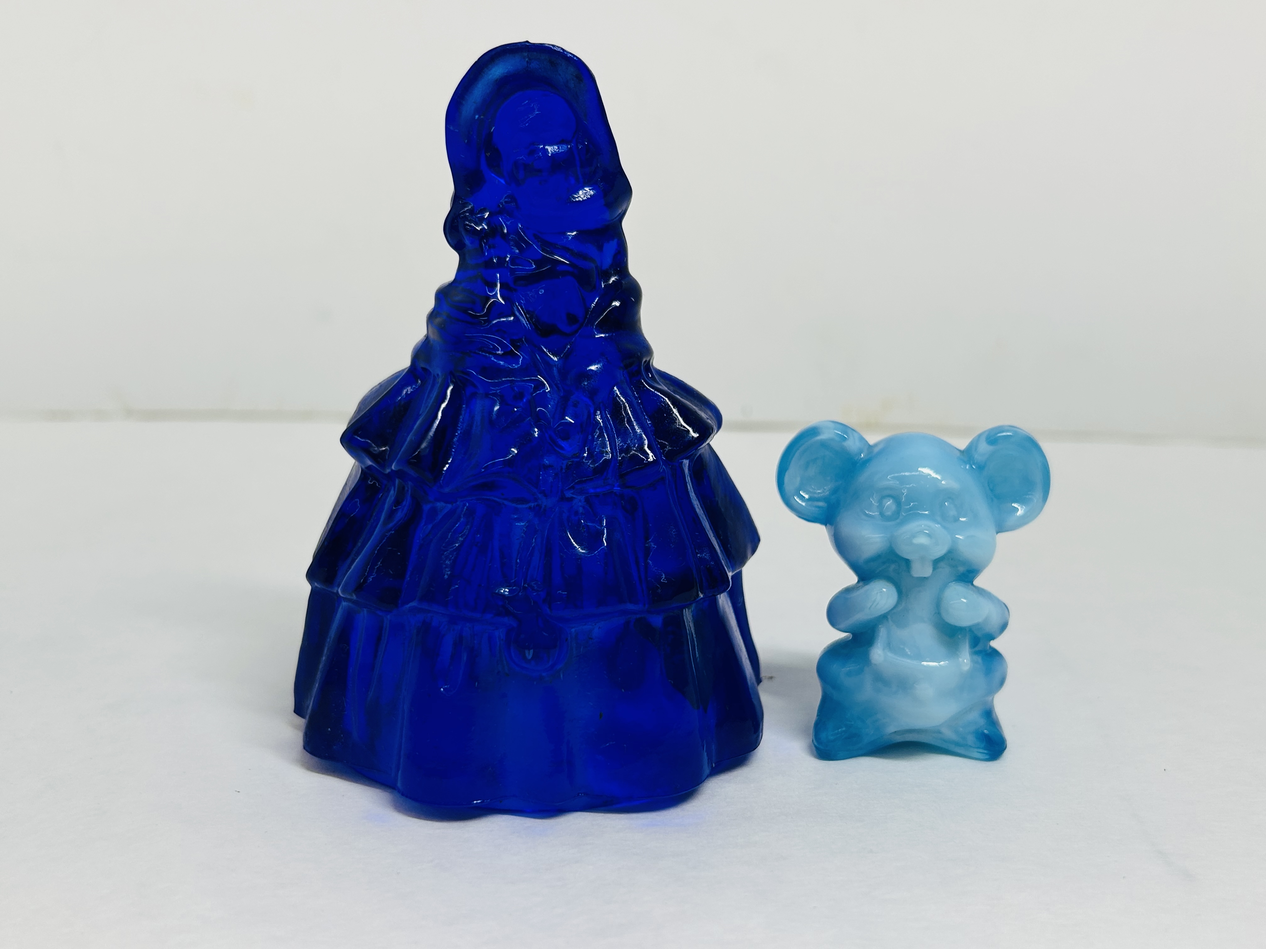BOYD BLUE GLASS FIGURINES, 1990