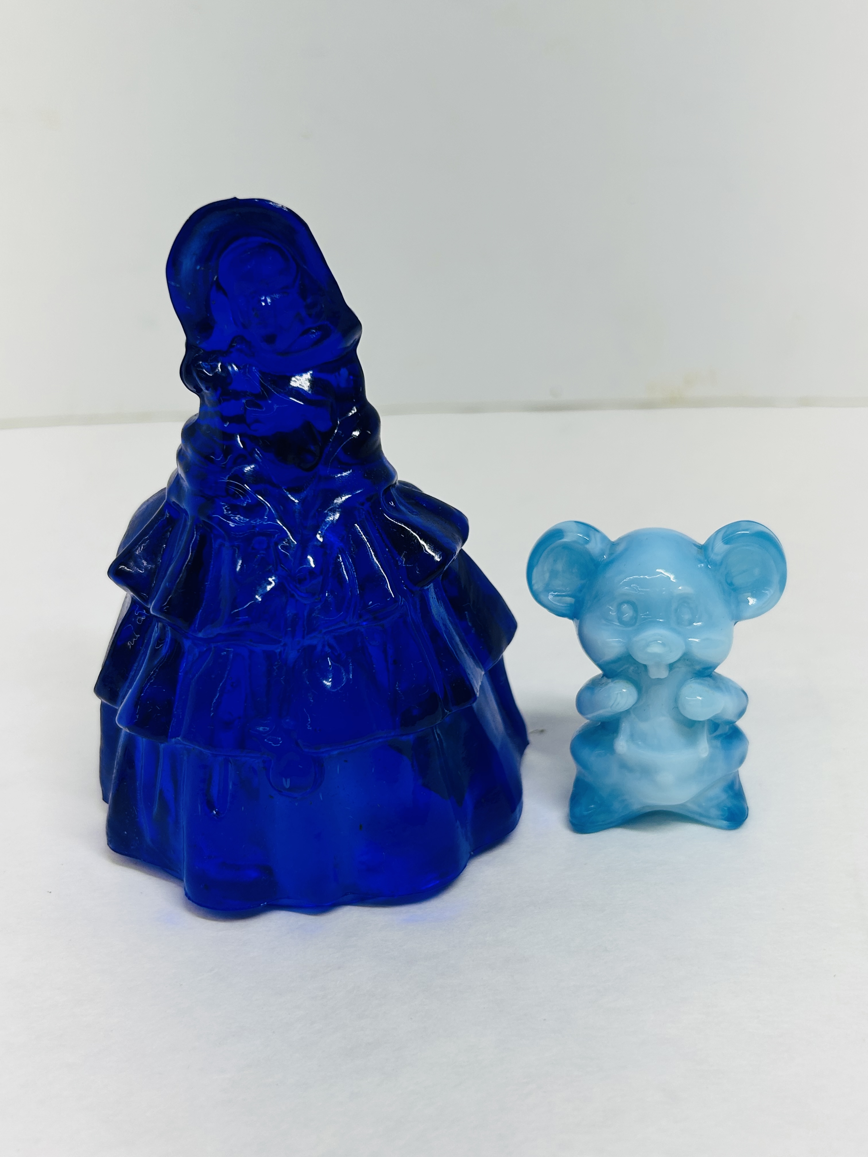 BOYD BLUE GLASS FIGURINES, 1990