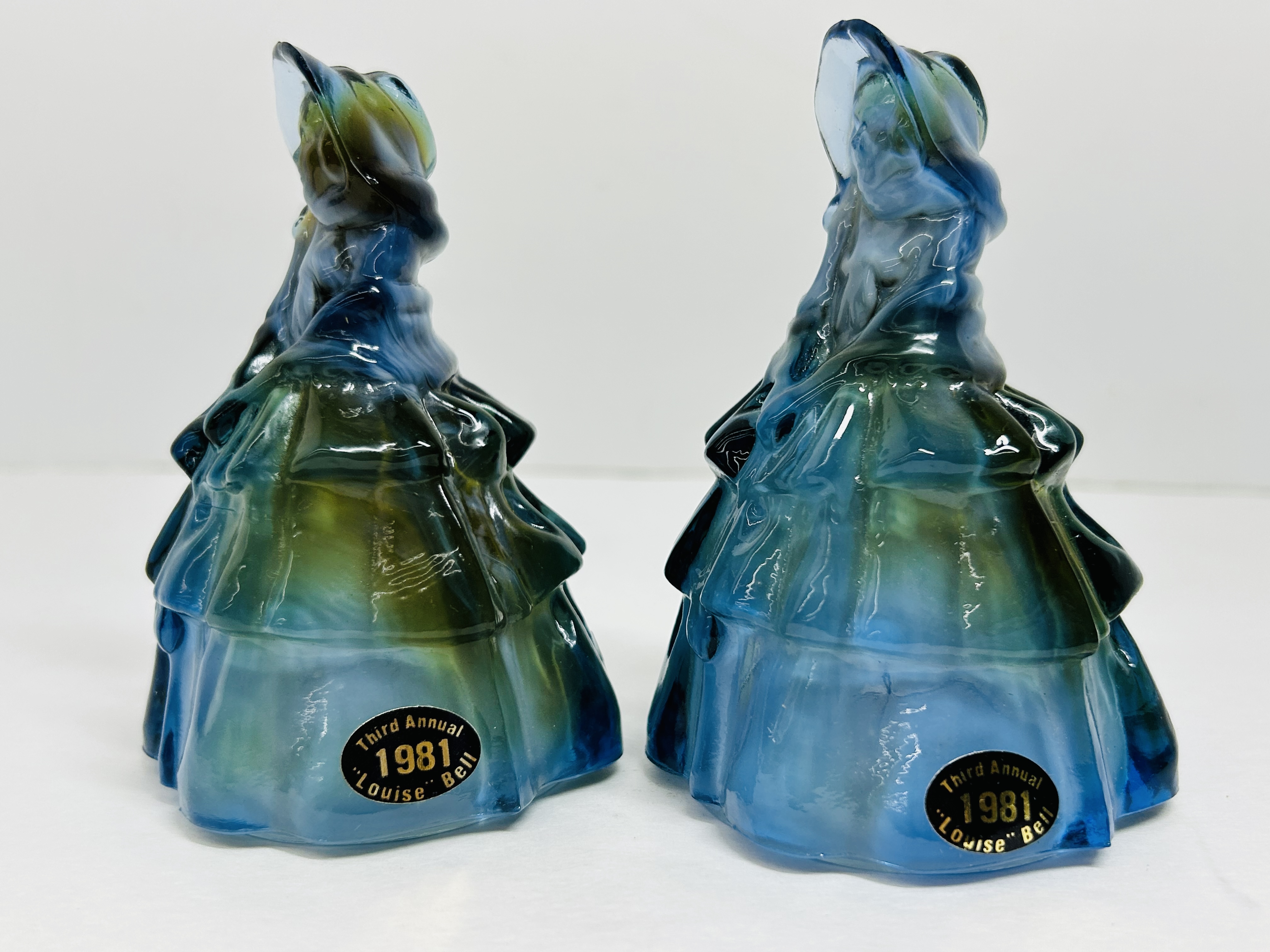 BOYD SLAG GLASS LOUISE FIGURINES, 1981