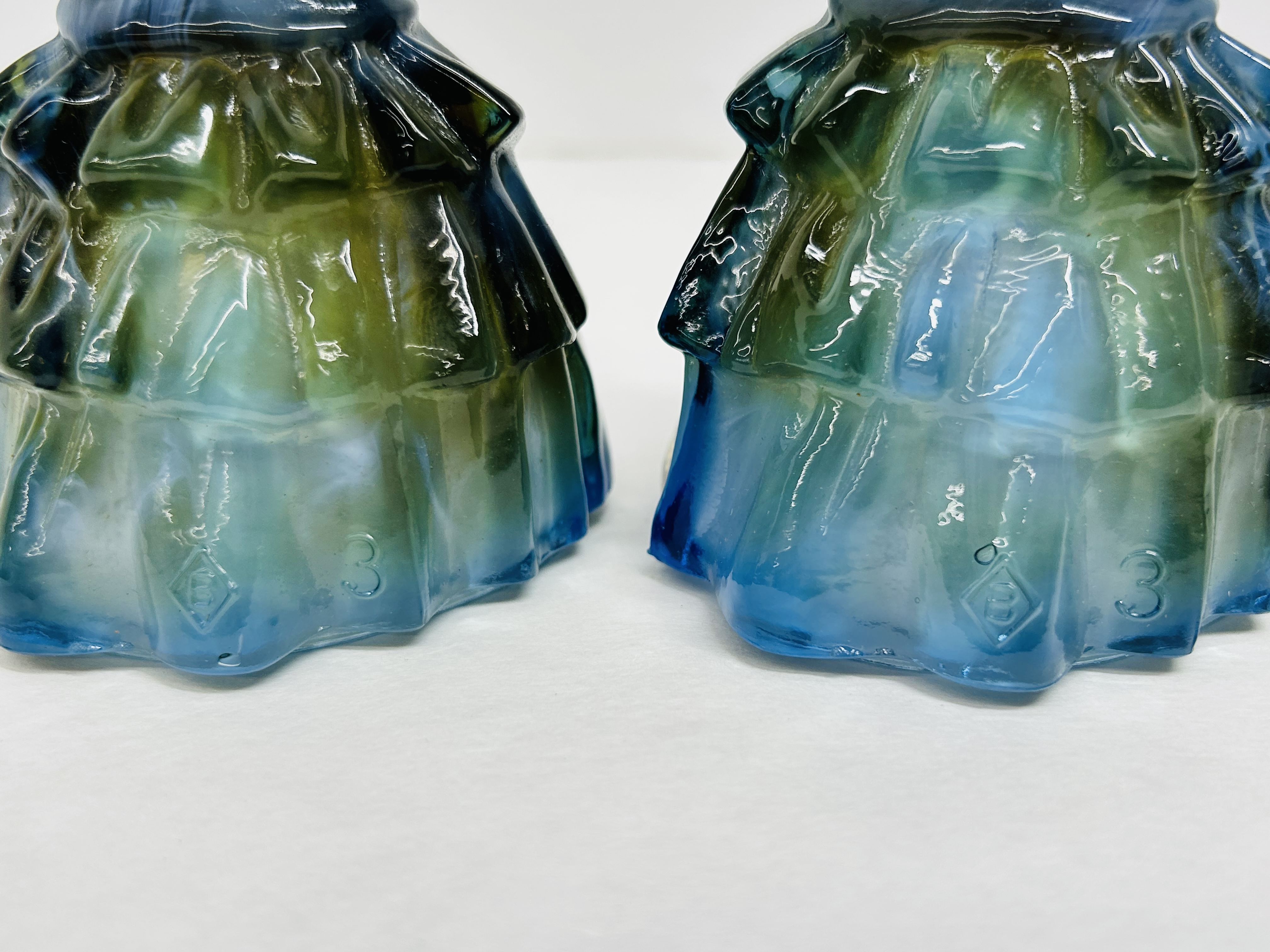 BOYD SLAG GLASS LOUISE FIGURINES, 1981