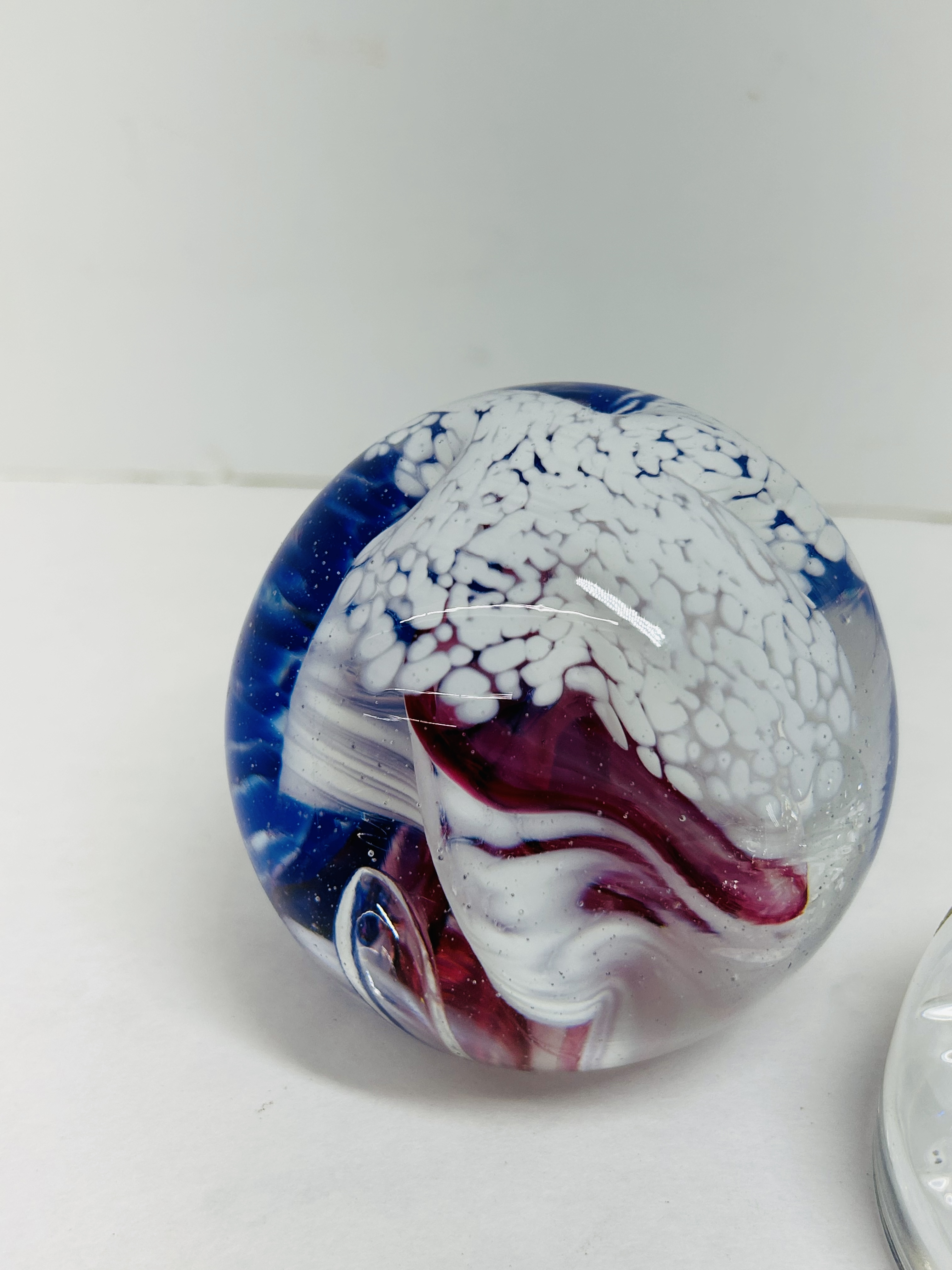 AVON AND ASSORTED GLASS PAPERWEIGHTS, 1996
