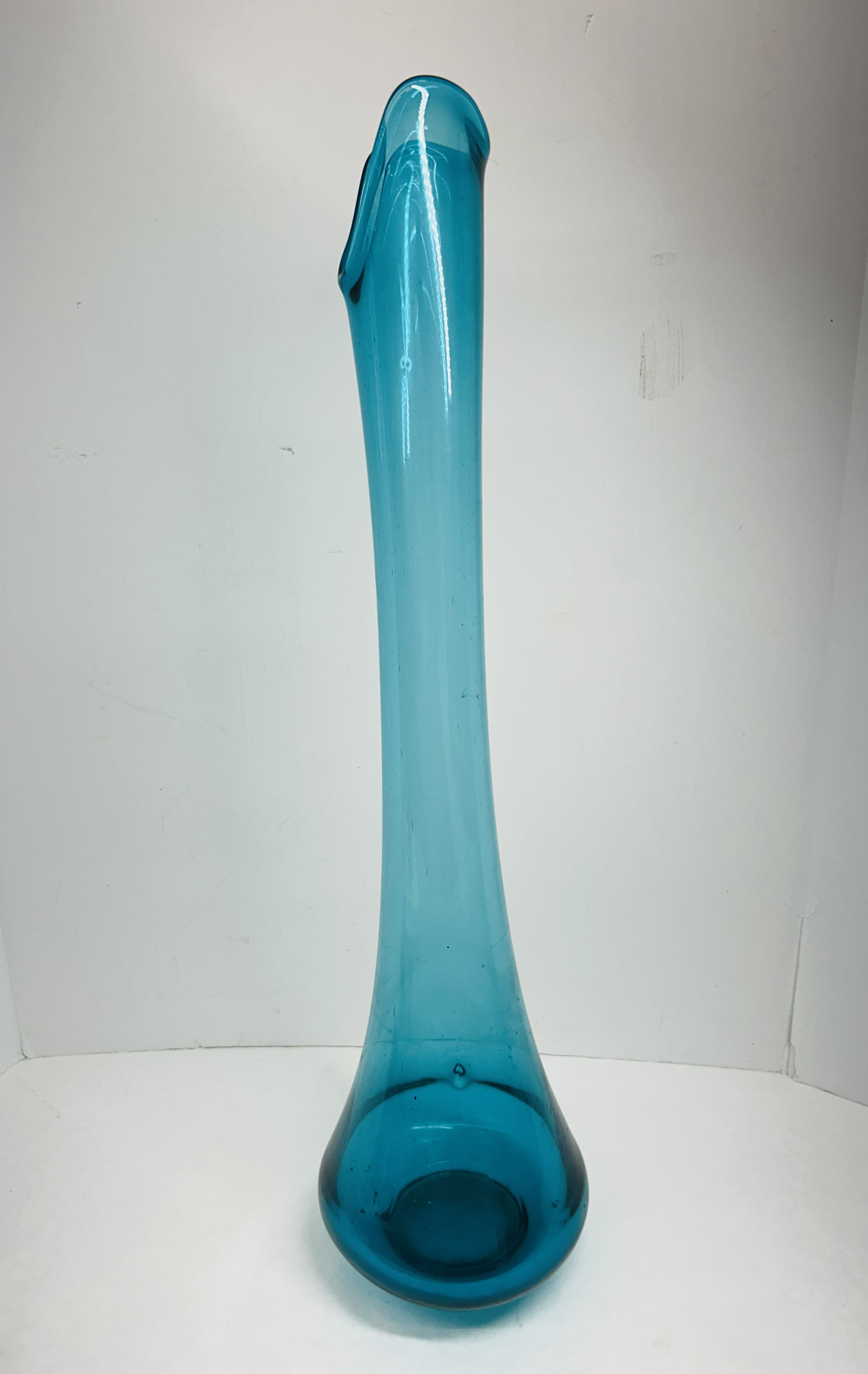 TURQUOISE SWUNG VASE, CIRCA 1960