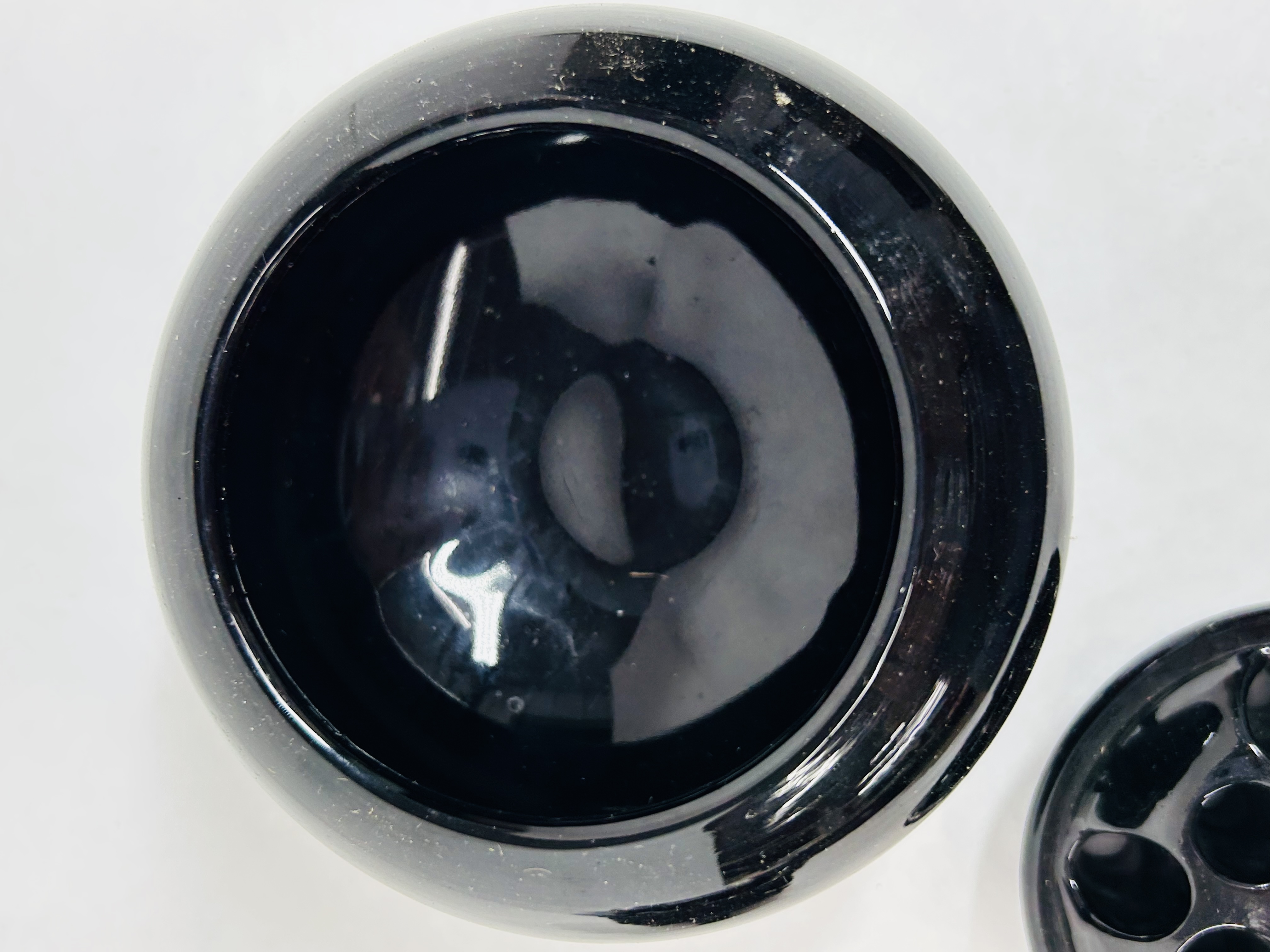 L.E. SMITH BLACK AMETHYST GLASS SET, MID-20TH CENTURY