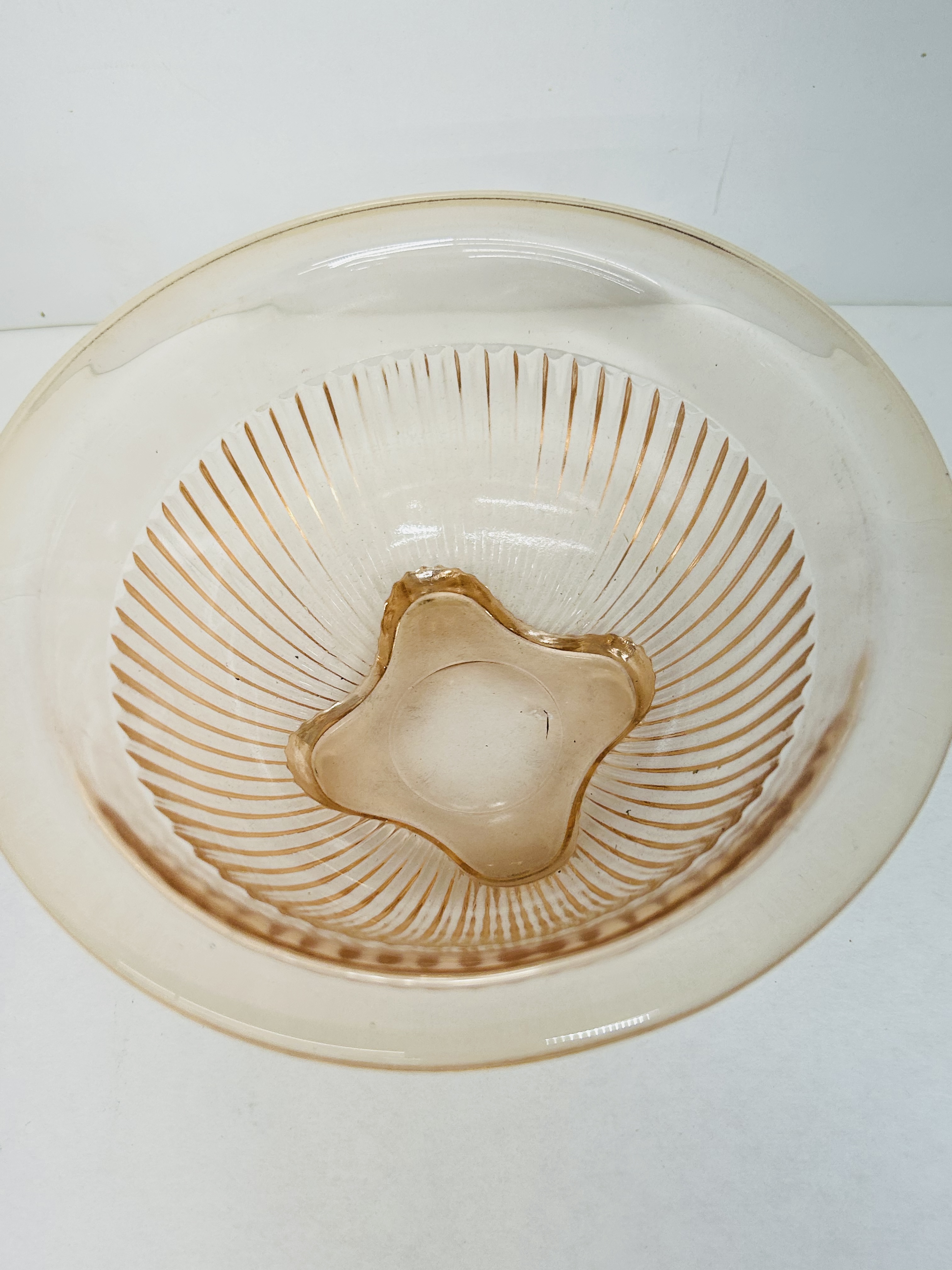 JEANNETTE PINK DEPRESSION GLASS TRIO, 1930S
