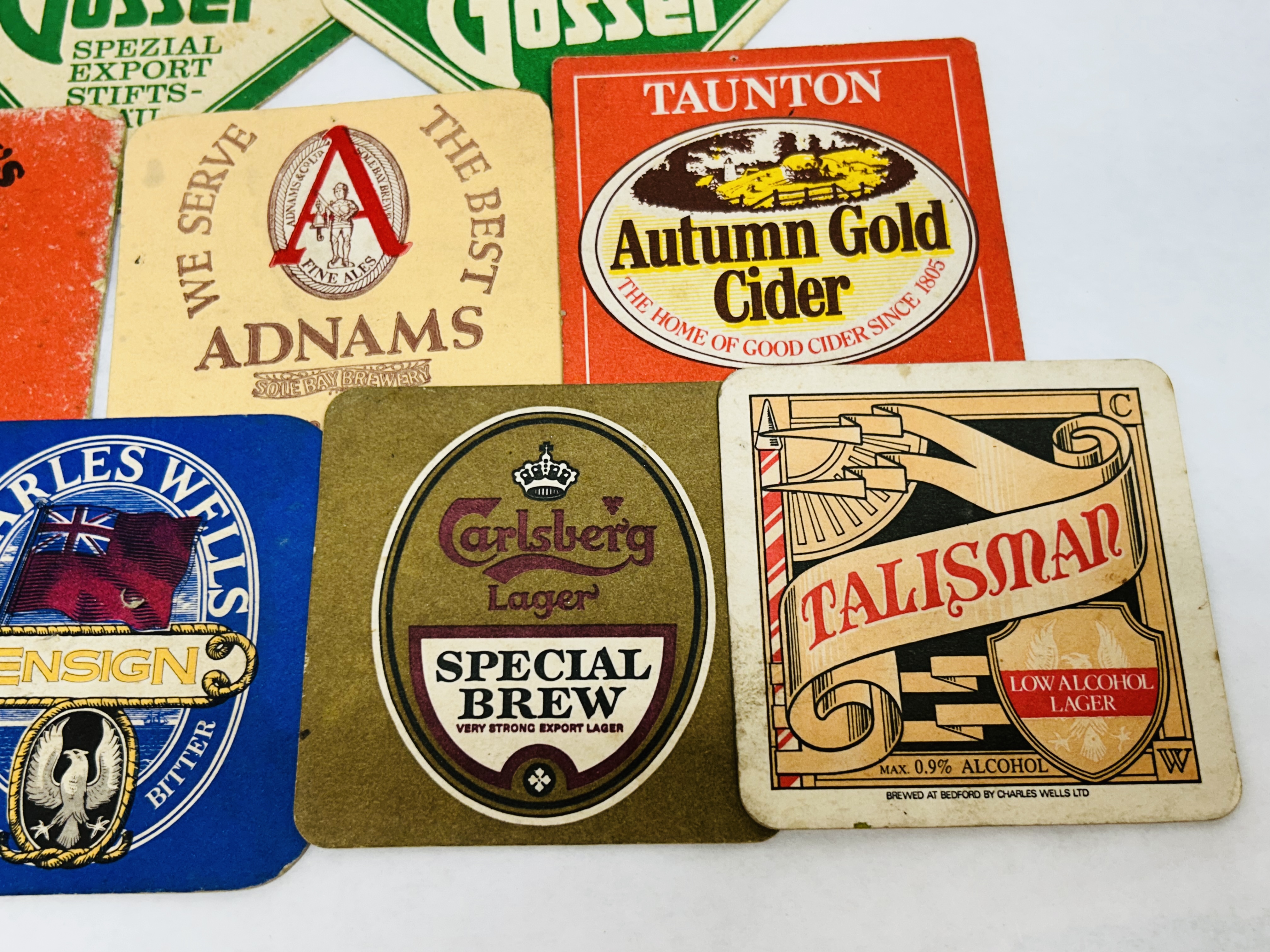 ASSORTED BREWERIES, ADVERTISING BEER COASTERS, 20TH CENTURY