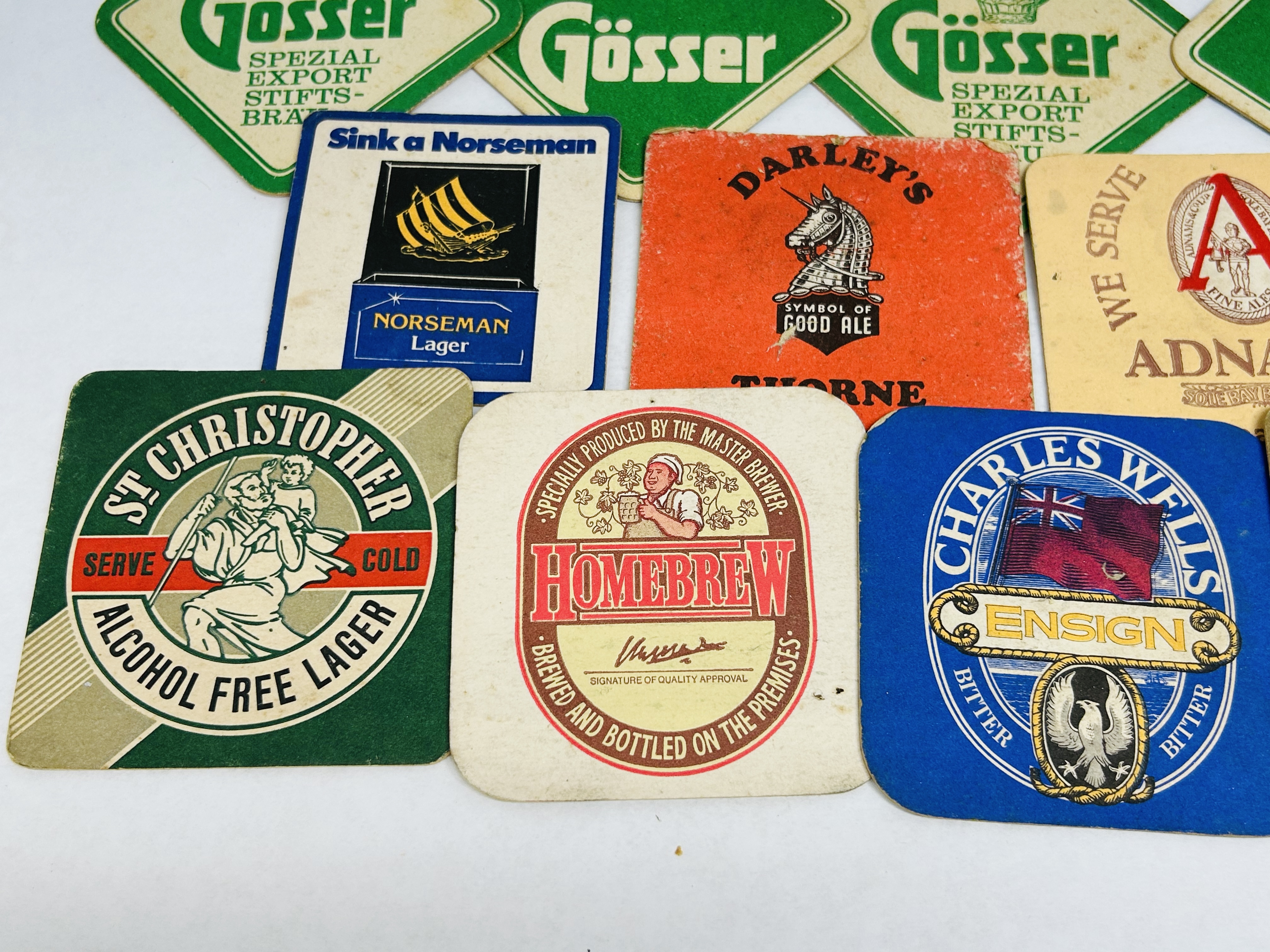 ASSORTED BREWERIES, ADVERTISING BEER COASTERS, 20TH CENTURY