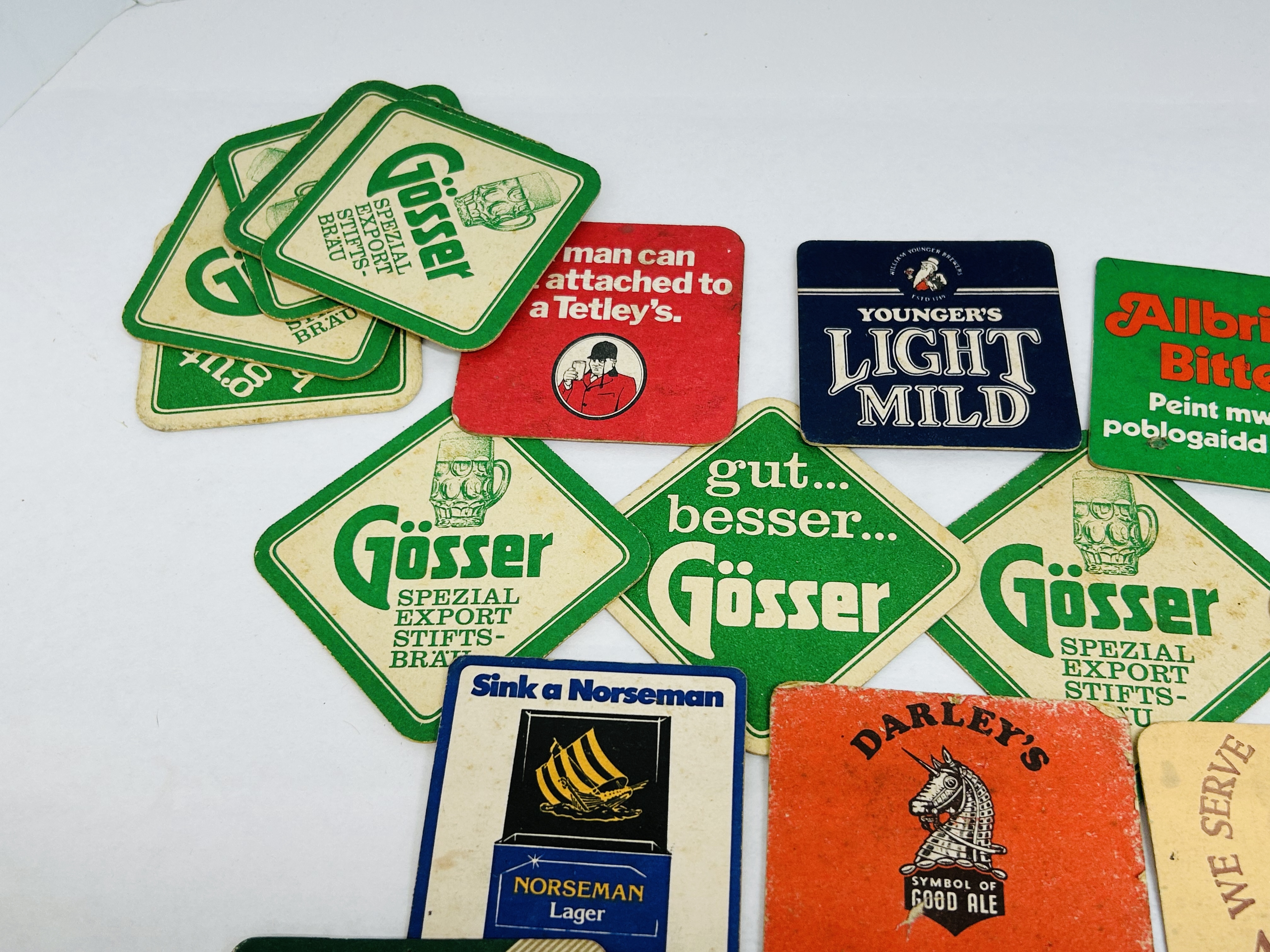 ASSORTED BREWERIES, ADVERTISING BEER COASTERS, 20TH CENTURY