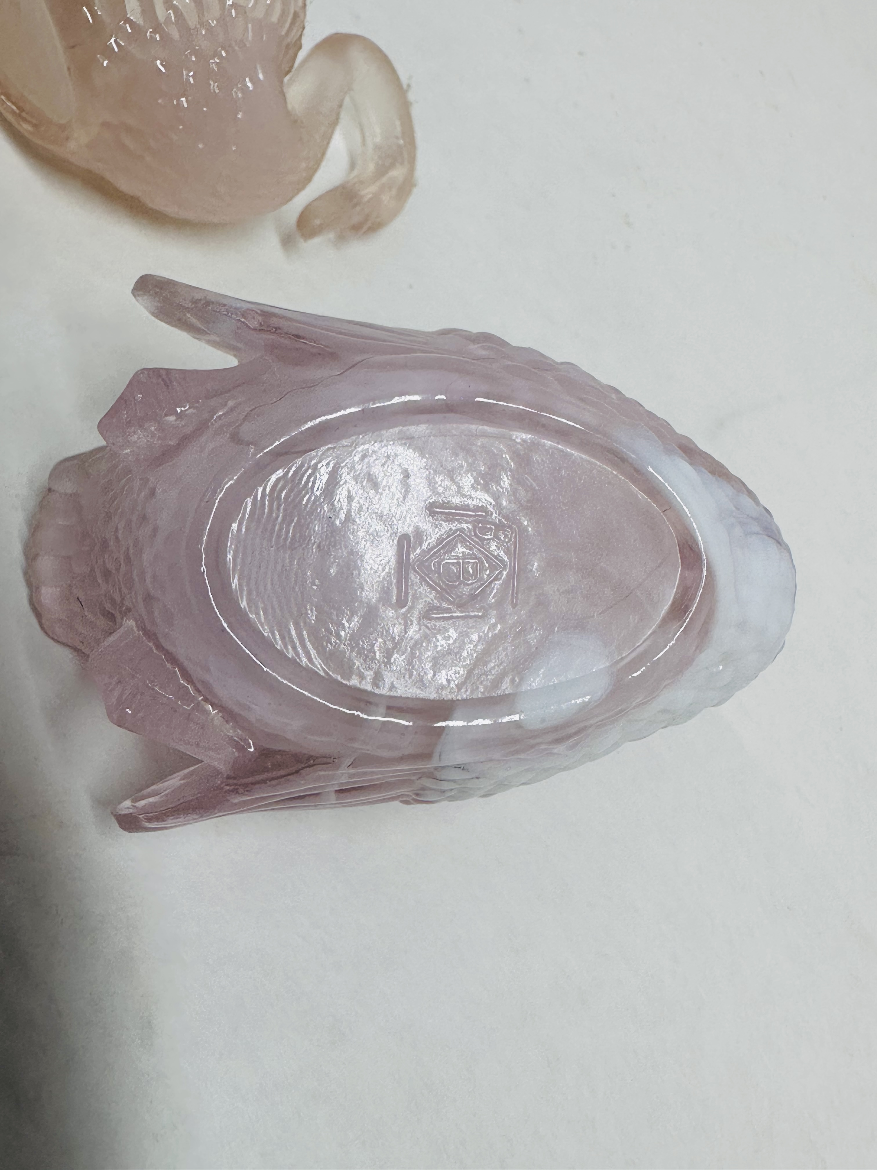 BOYD GLASS SWAN SALT CELLARS, MID-20TH CENTURY