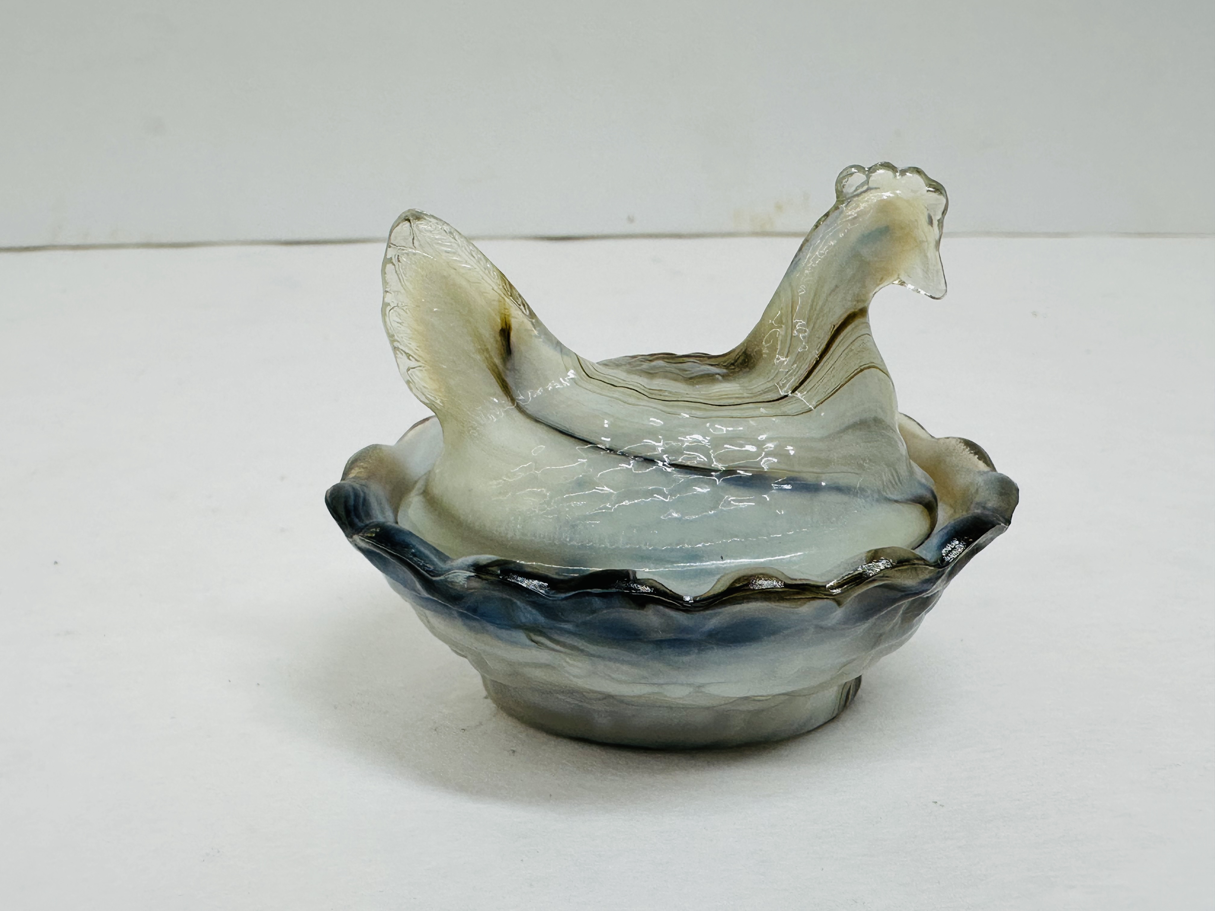 MINI BOYD SLAG GLASS HEN