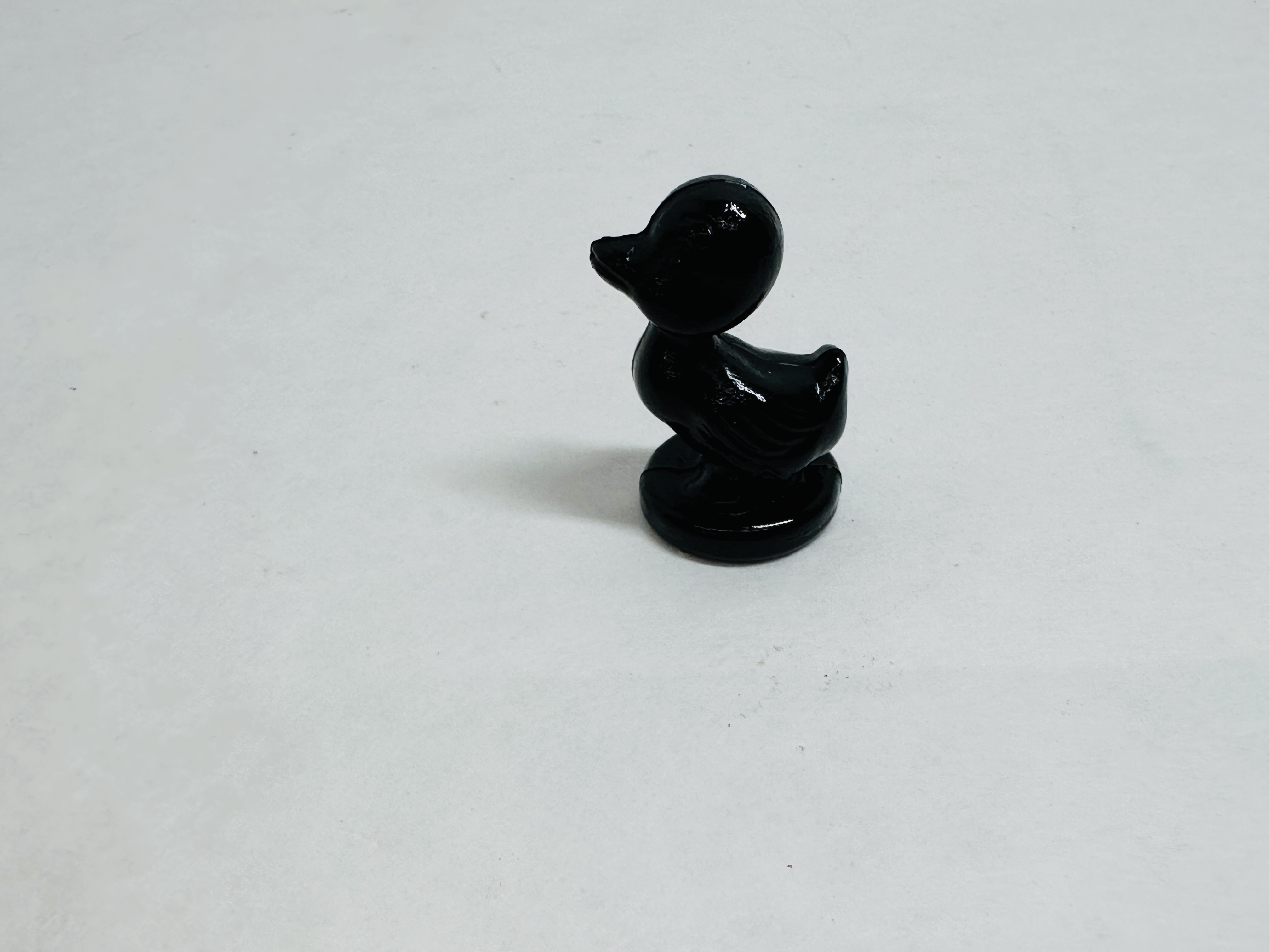 BOYD EBONY GLASS DUCK FIGURINE