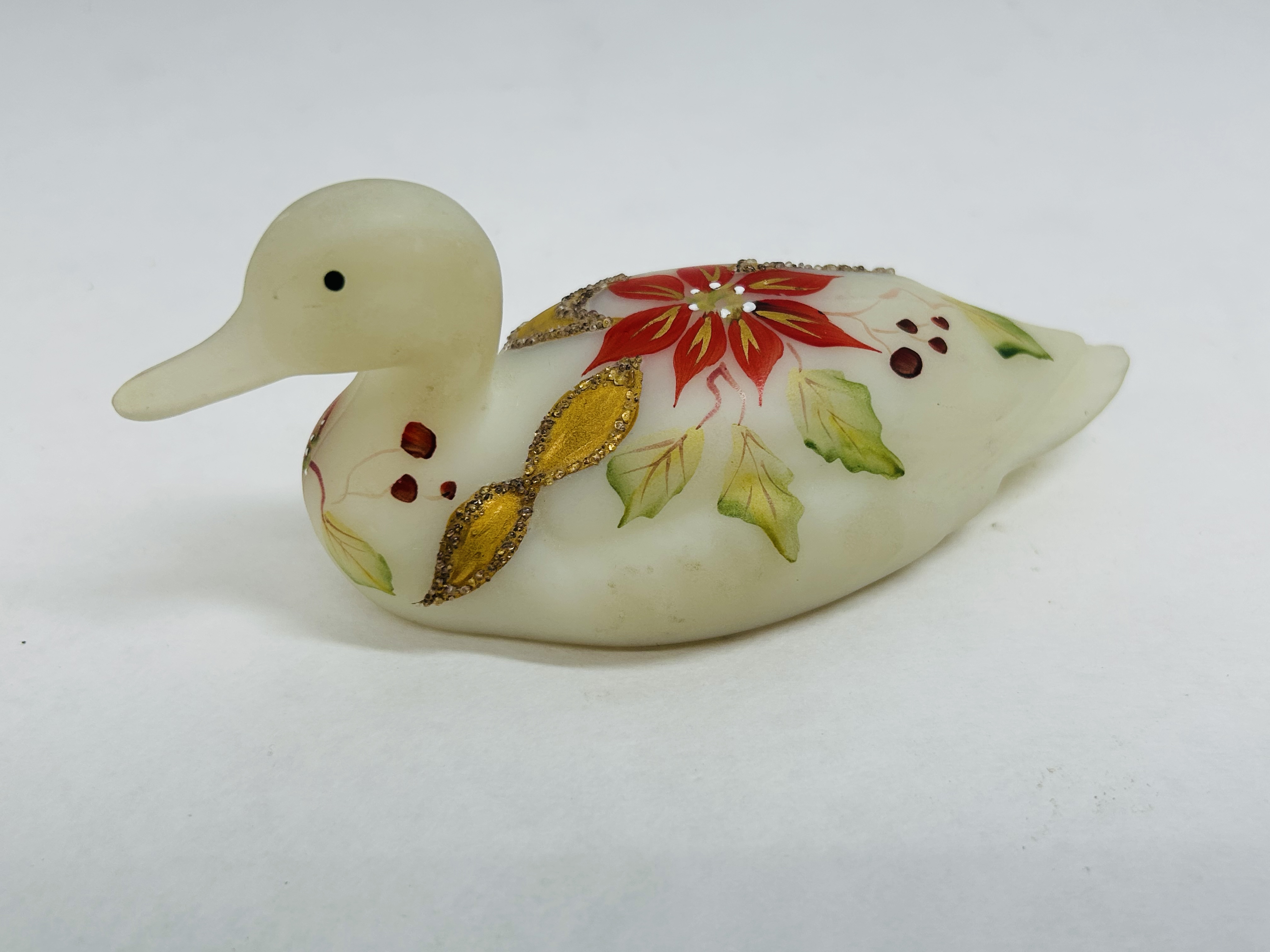 FENTON POINSETTIA SATIN DUCK, POWELL 1990S