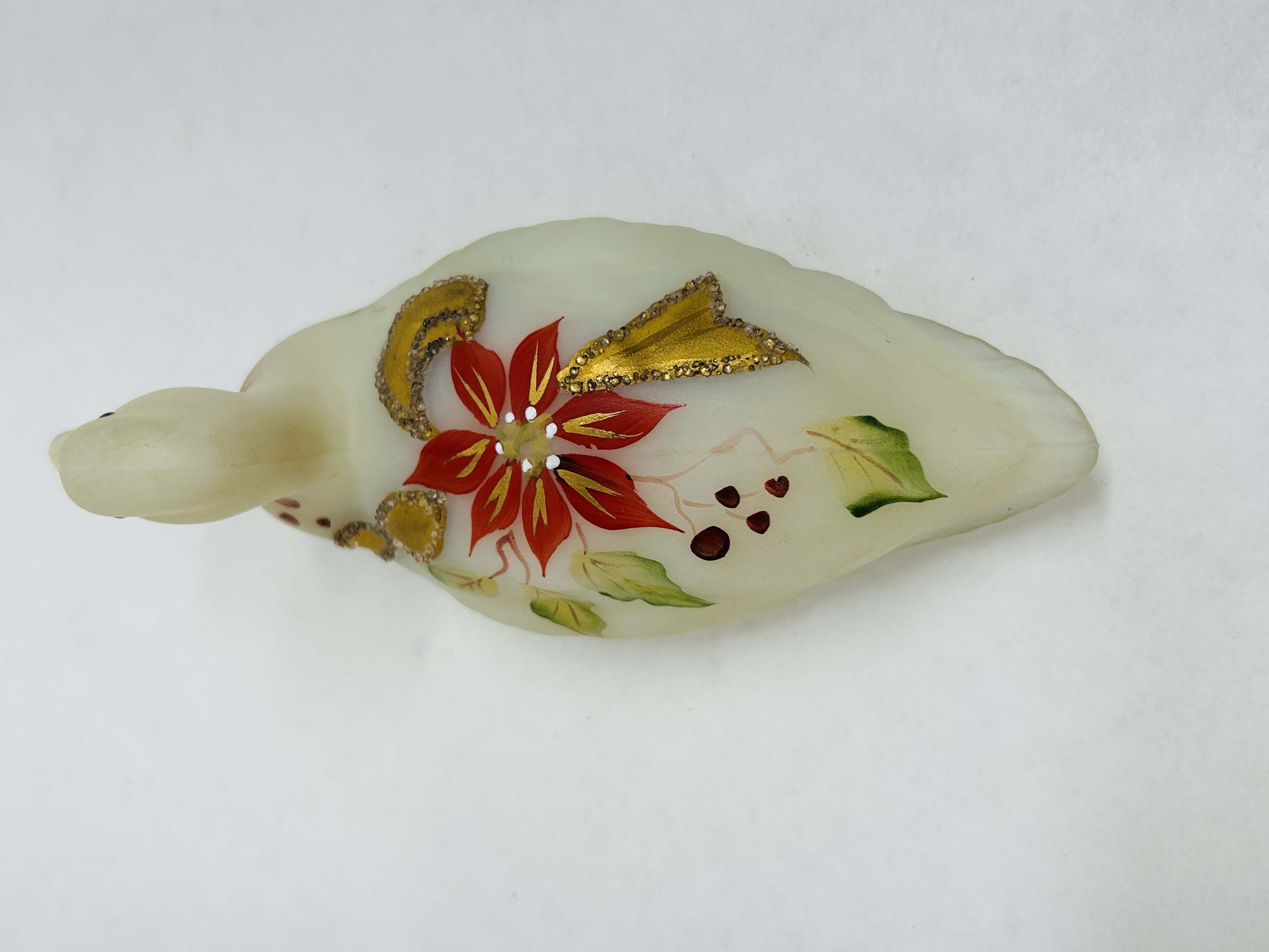 FENTON POINSETTIA SATIN DUCK, POWELL 1990S