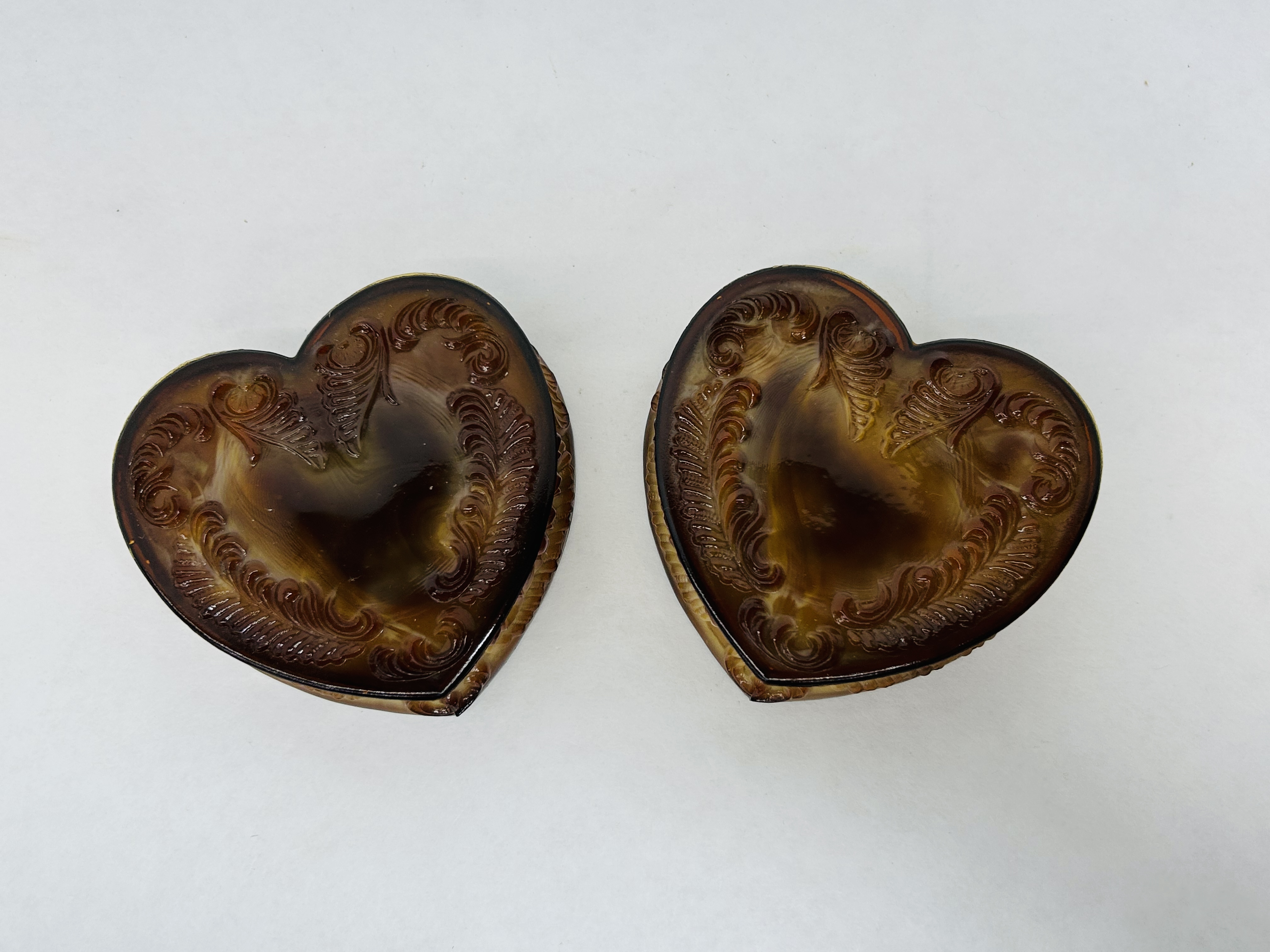 BOYD CHOCOLATE SLAG HEART BOXES, 1980S