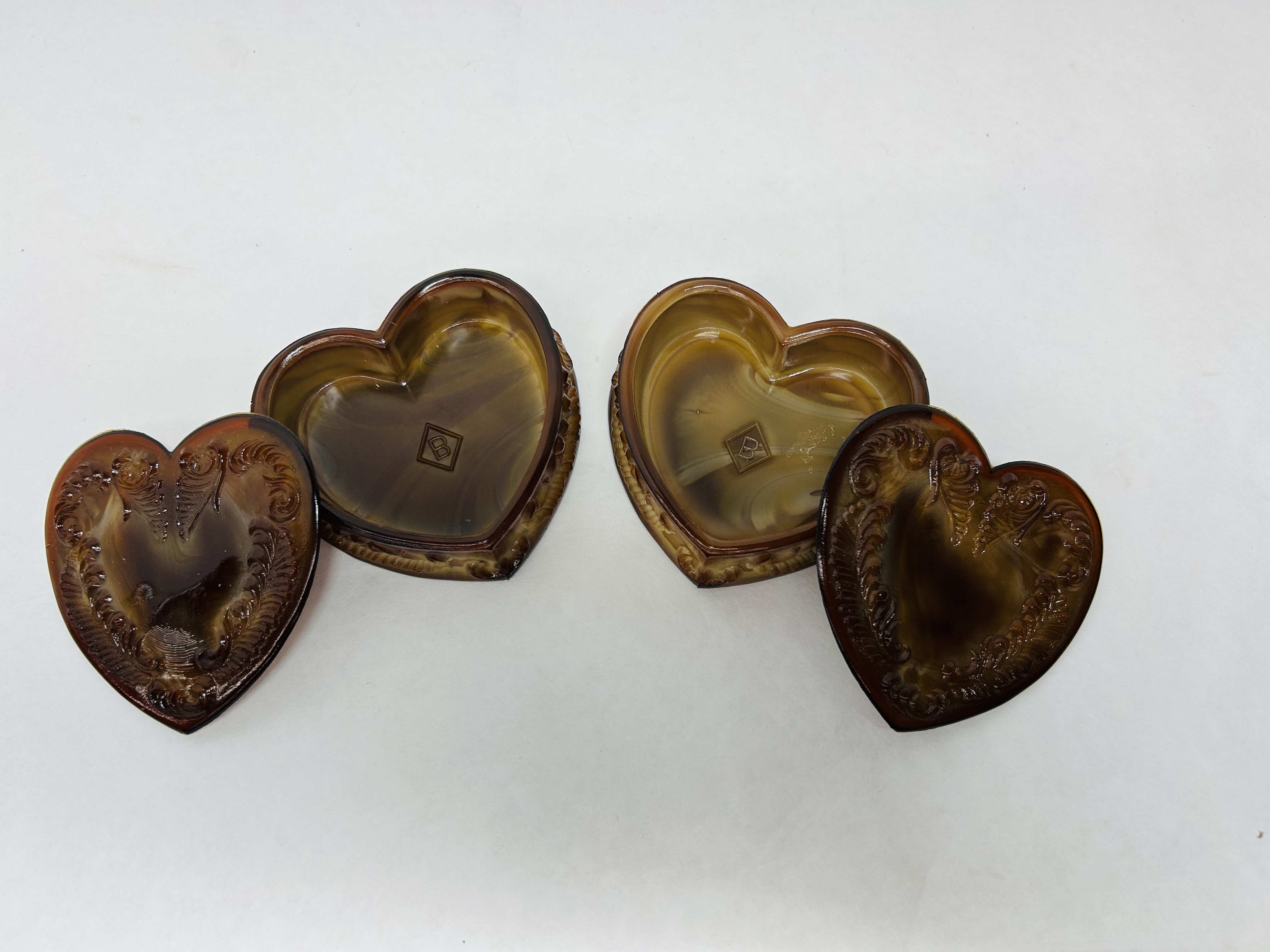 BOYD CHOCOLATE SLAG HEART BOXES, 1980S