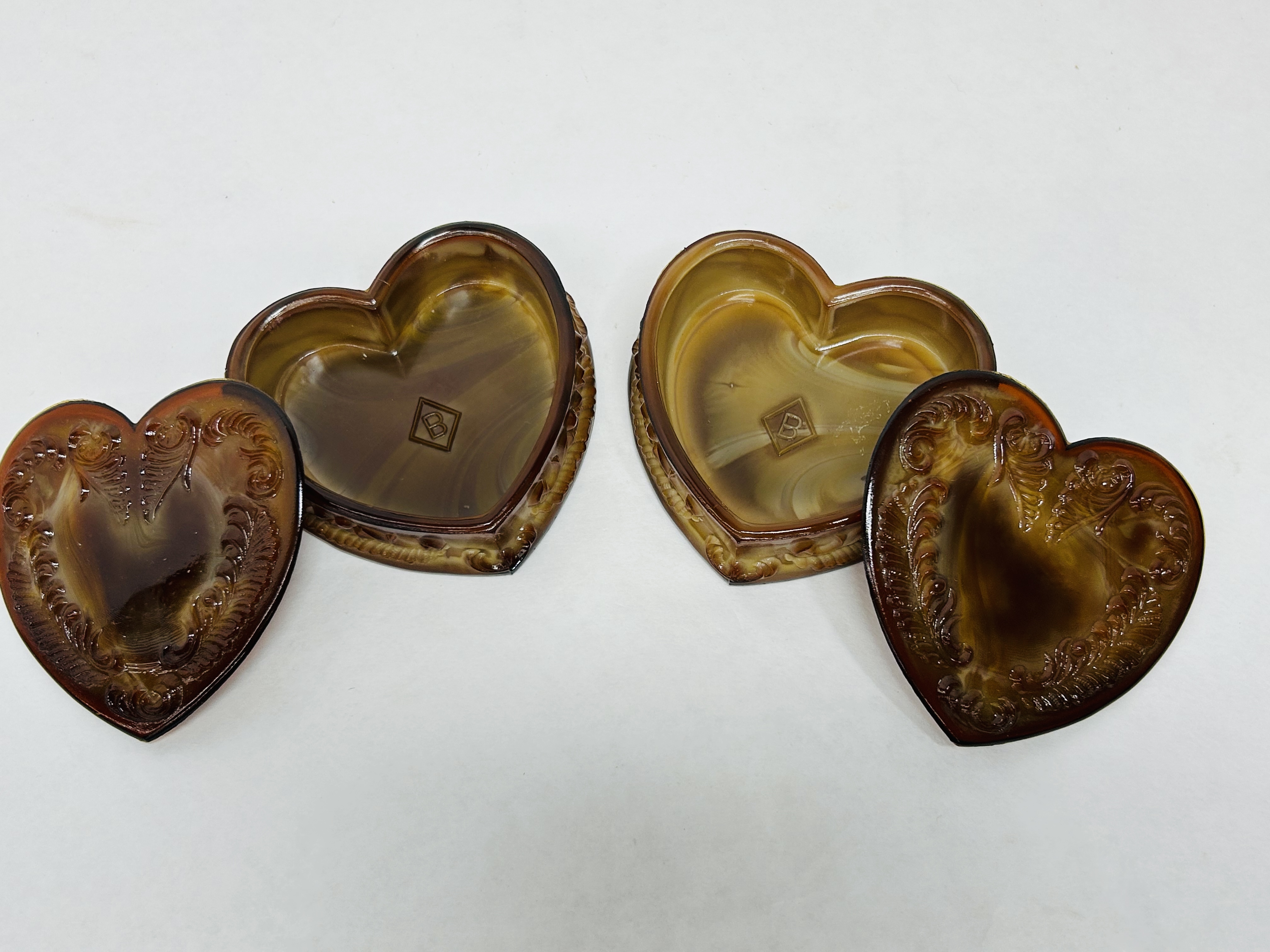BOYD CHOCOLATE SLAG HEART BOXES, 1980S