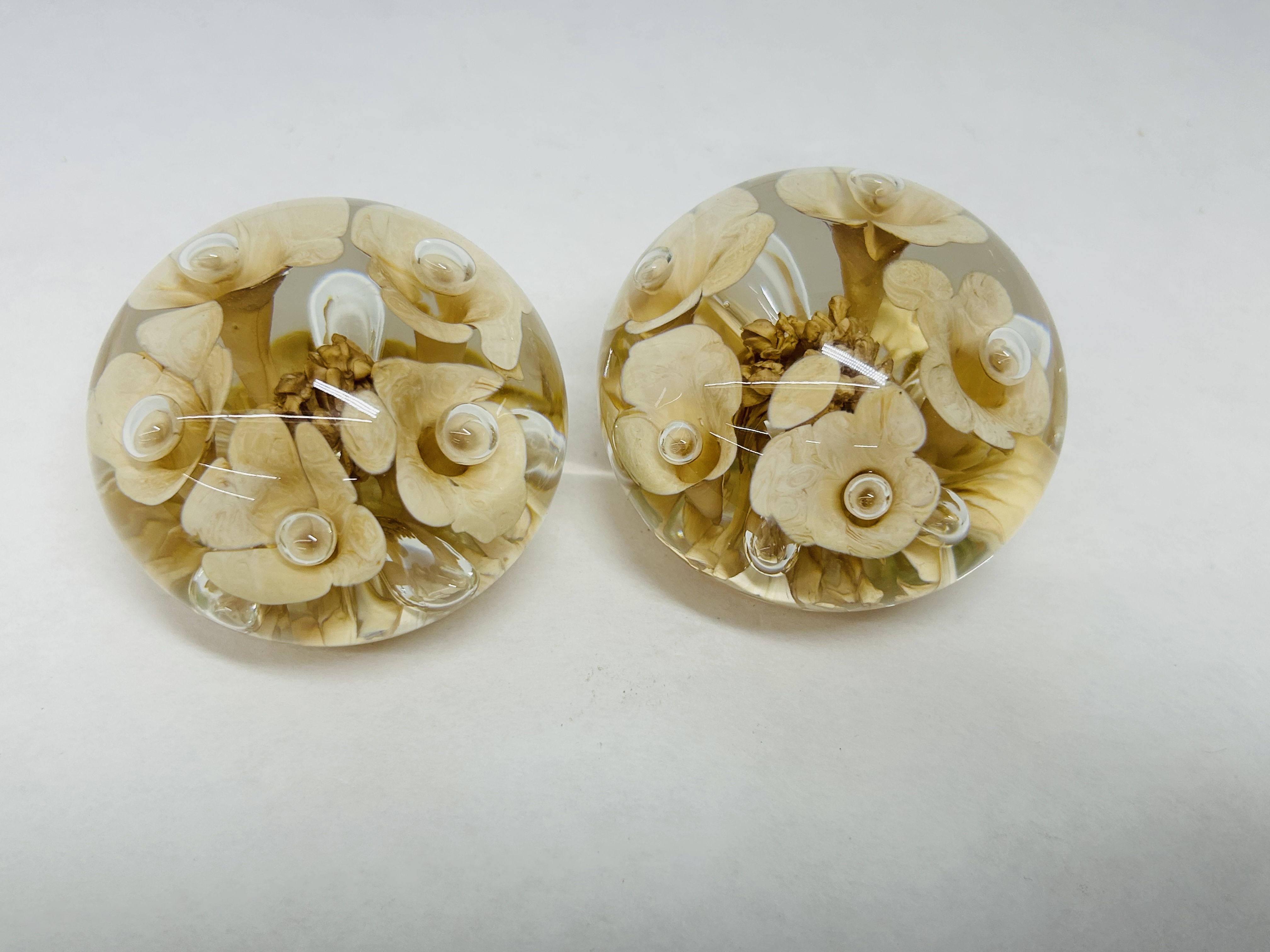 BOYD GLASS PAPERWEIGHT PAIR