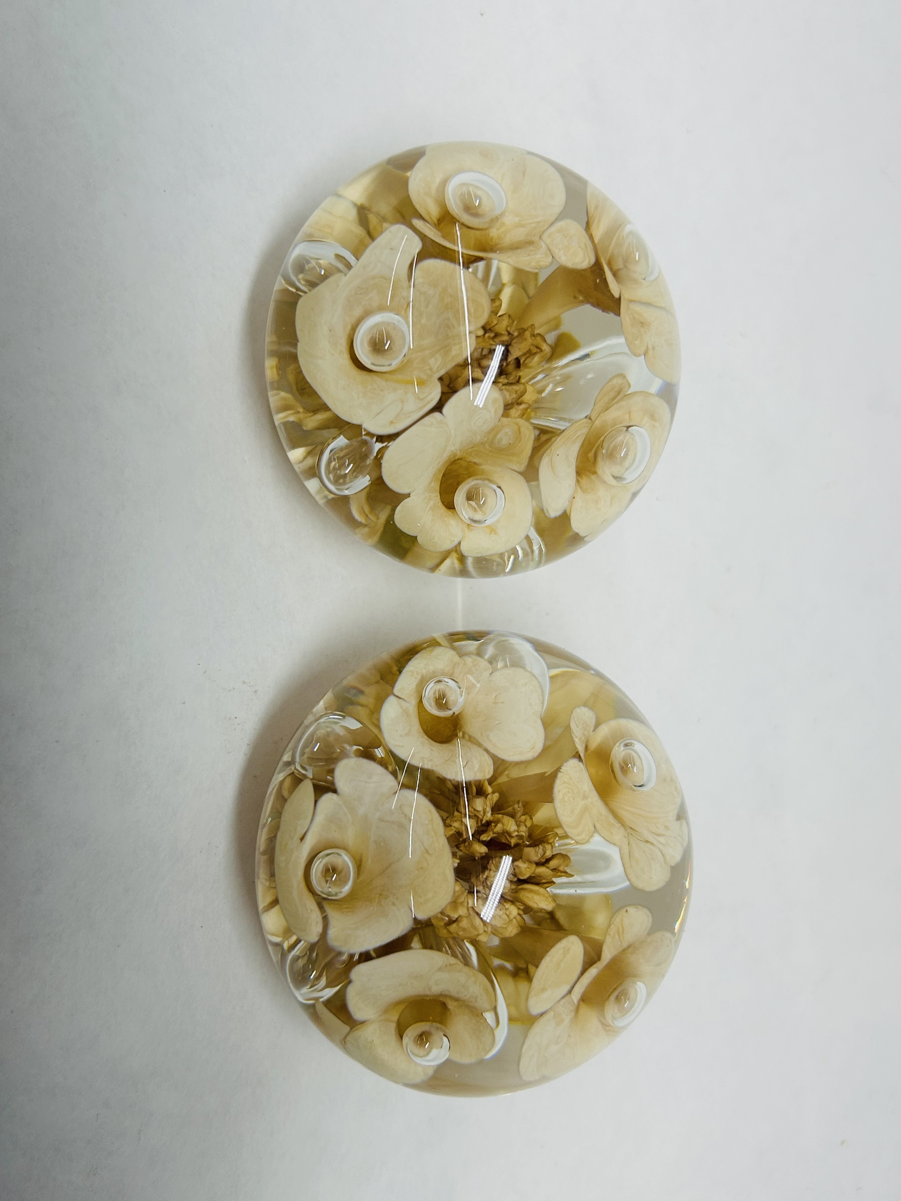 BOYD GLASS PAPERWEIGHT PAIR