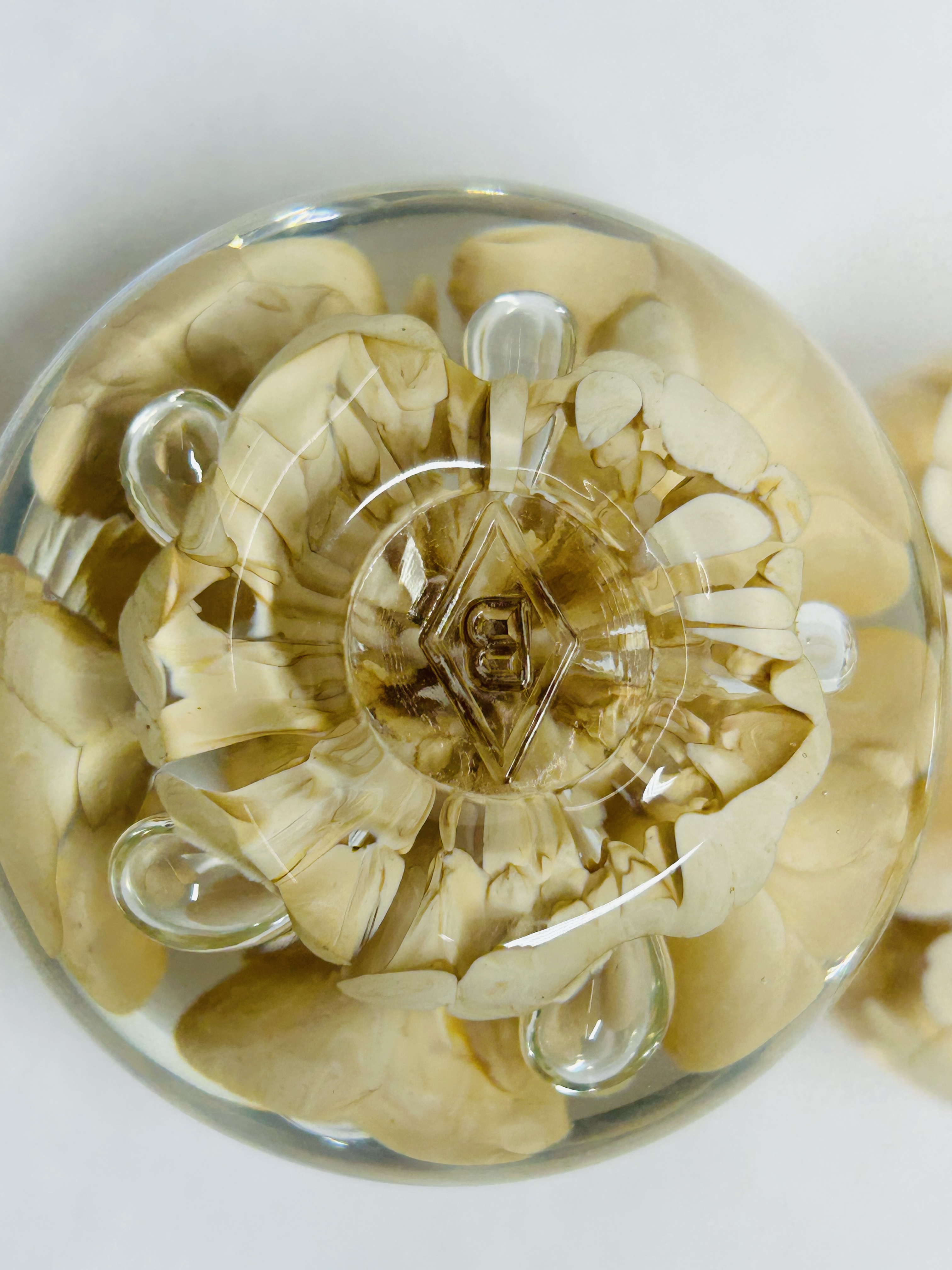 BOYD GLASS PAPERWEIGHT PAIR