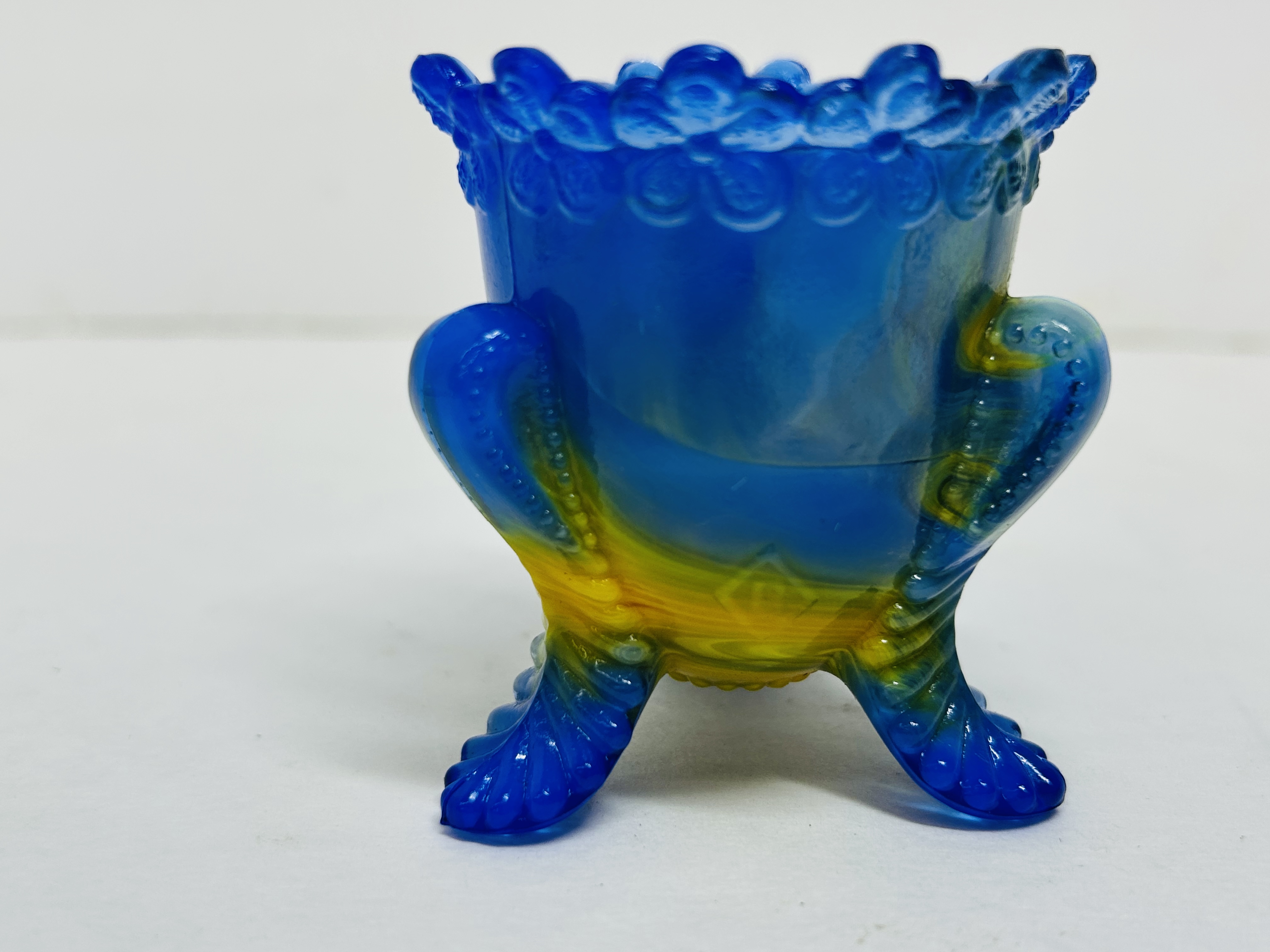 DEGENHART FORGET-ME-NOT SLAG TOOTHPICK, 1972