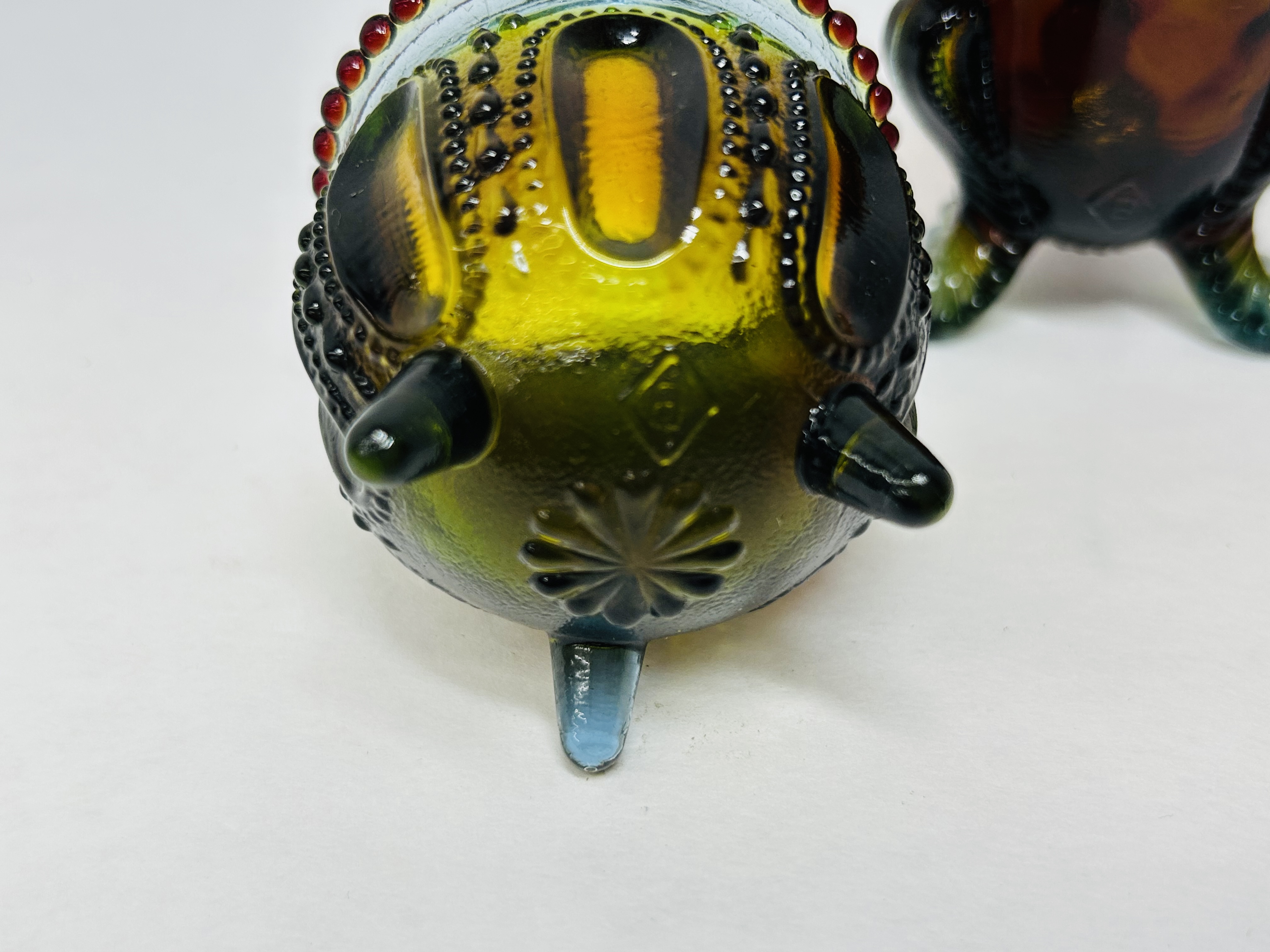 BOYD RUBINA GLASS TOOTHPICK HOLDERS, LATE 20TH CENTURY