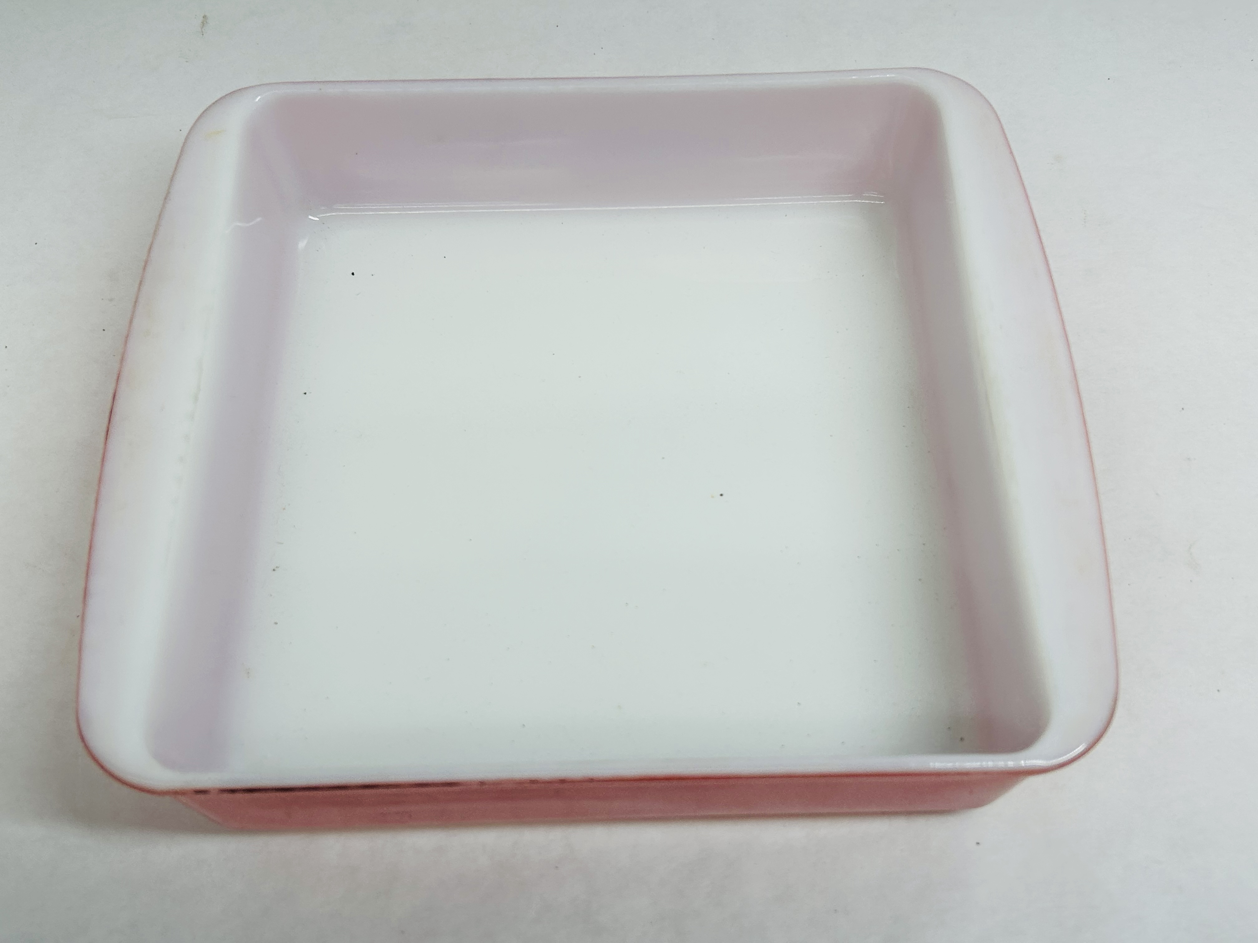 PYREX RED GLASS DISH