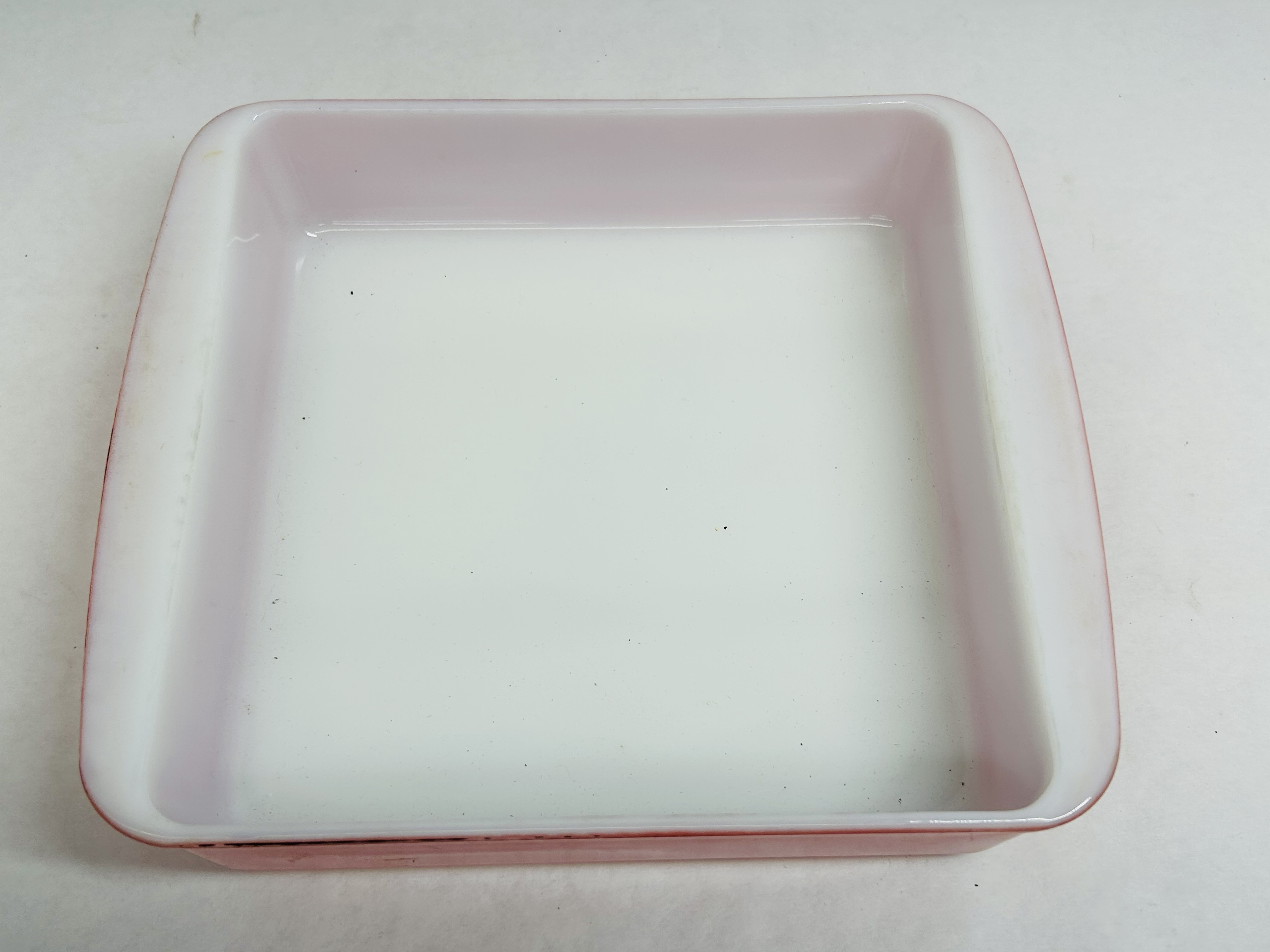 PYREX RED GLASS DISH