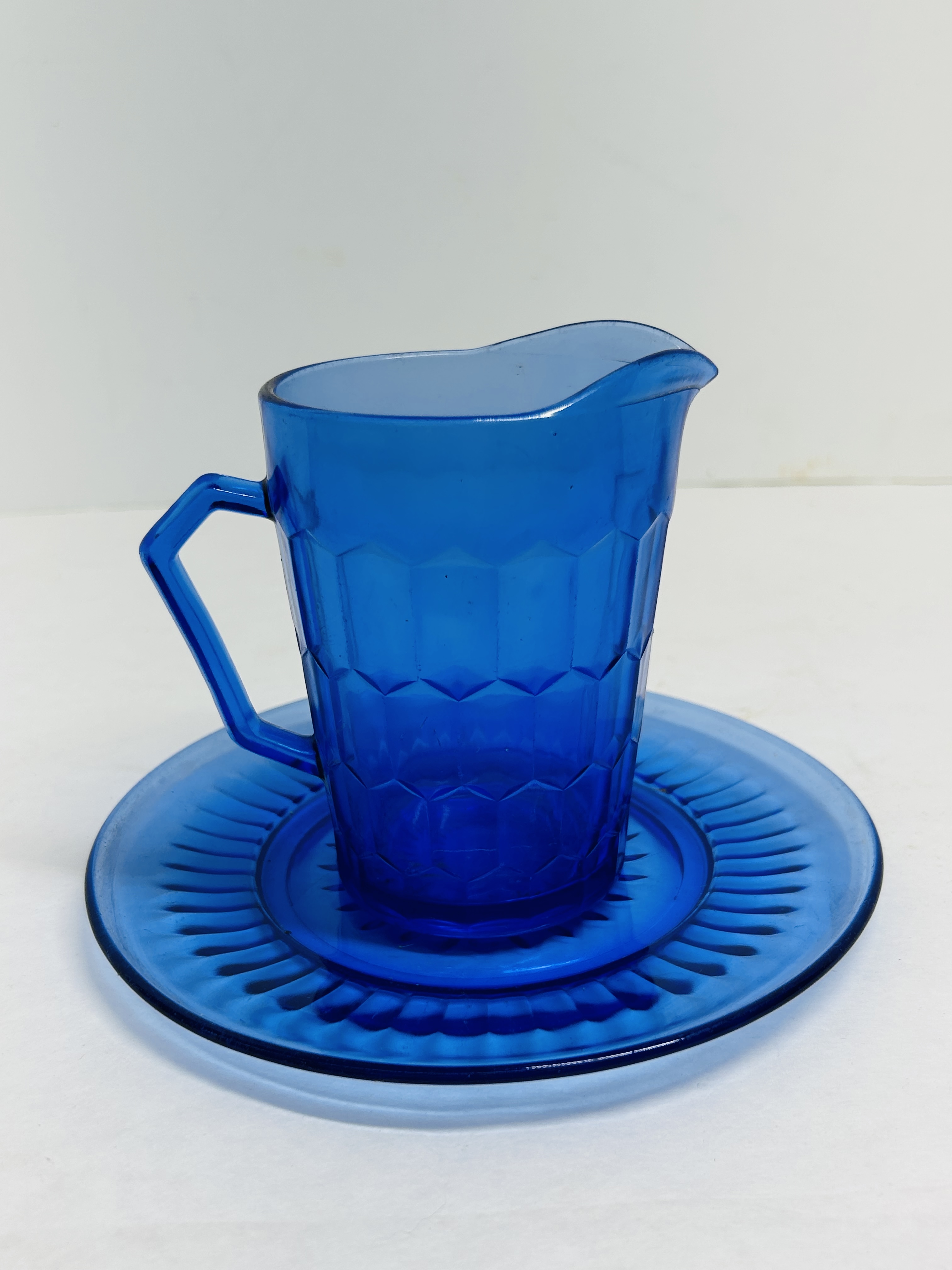 HAZEL-ATLAS COBALT GLASS SET, 1930S