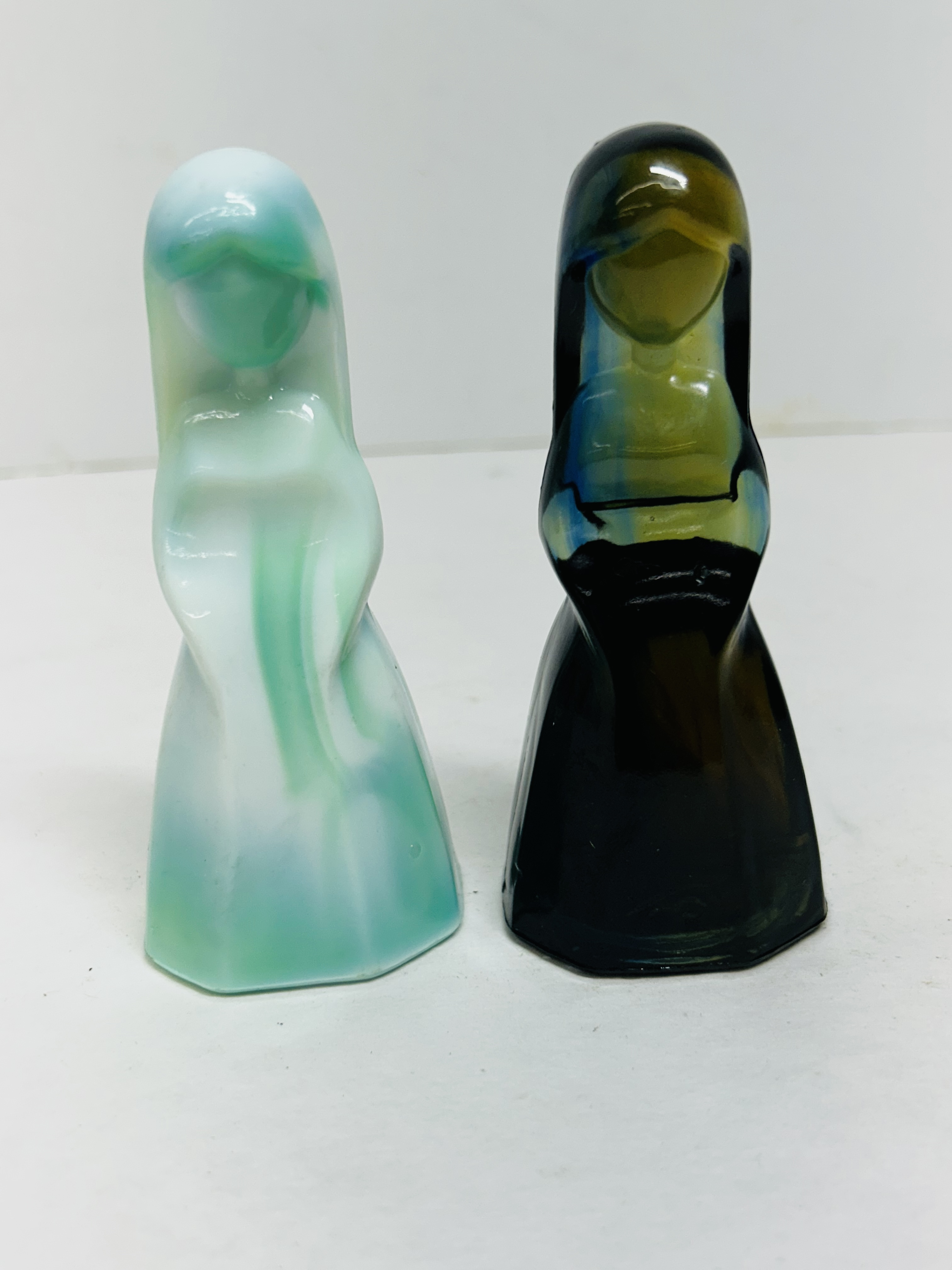 MOSSER GLASS SLAG JENNY FIGURINES, C. 1970S