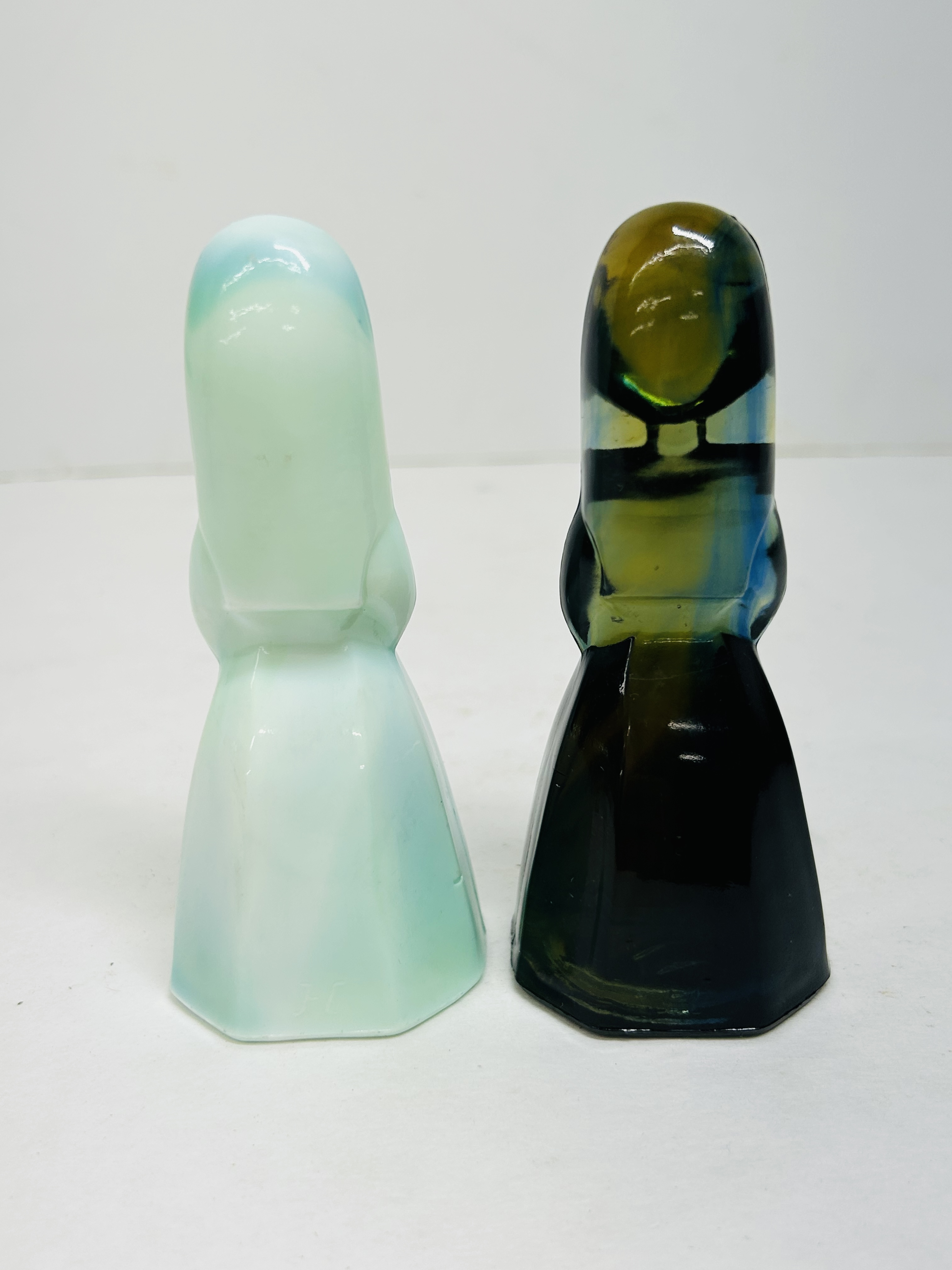 MOSSER GLASS SLAG JENNY FIGURINES, C. 1970S