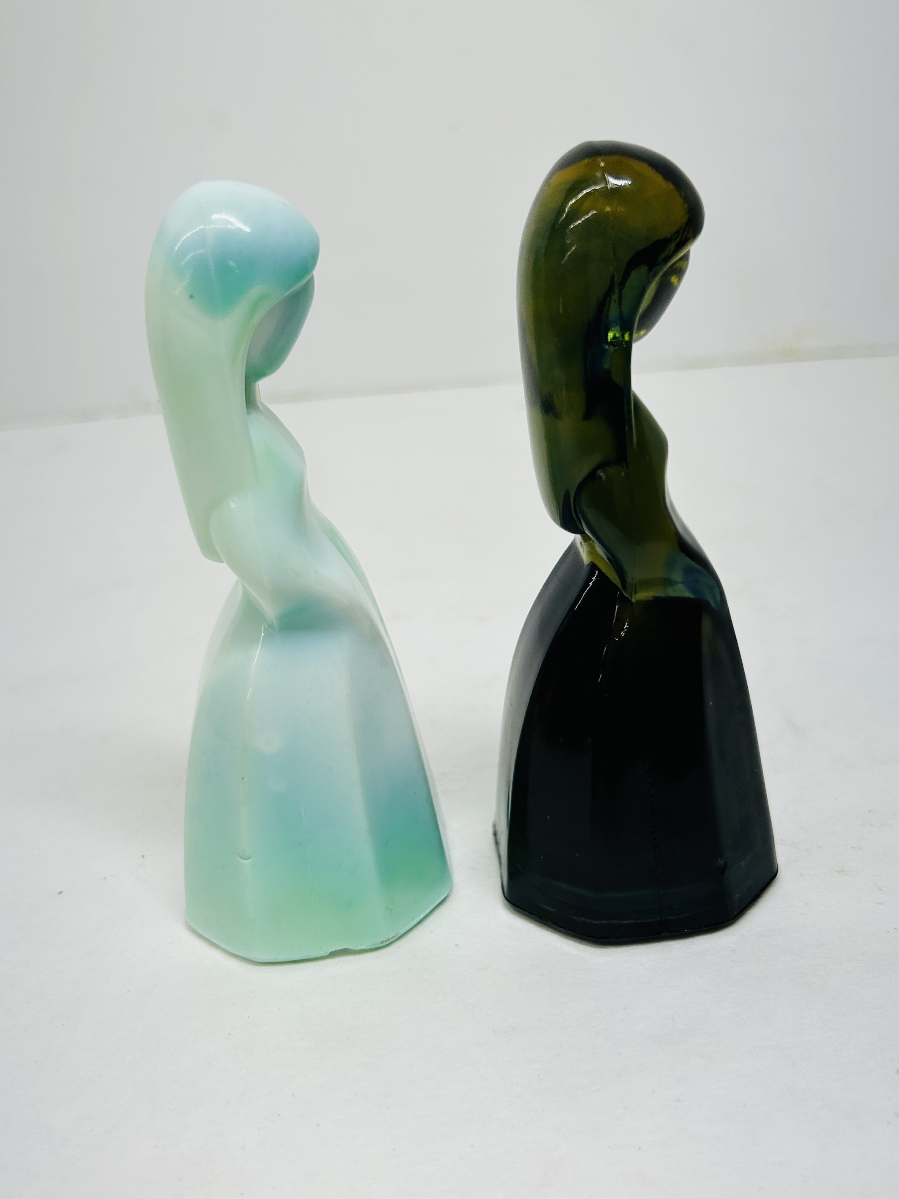 MOSSER GLASS SLAG JENNY FIGURINES, C. 1970S