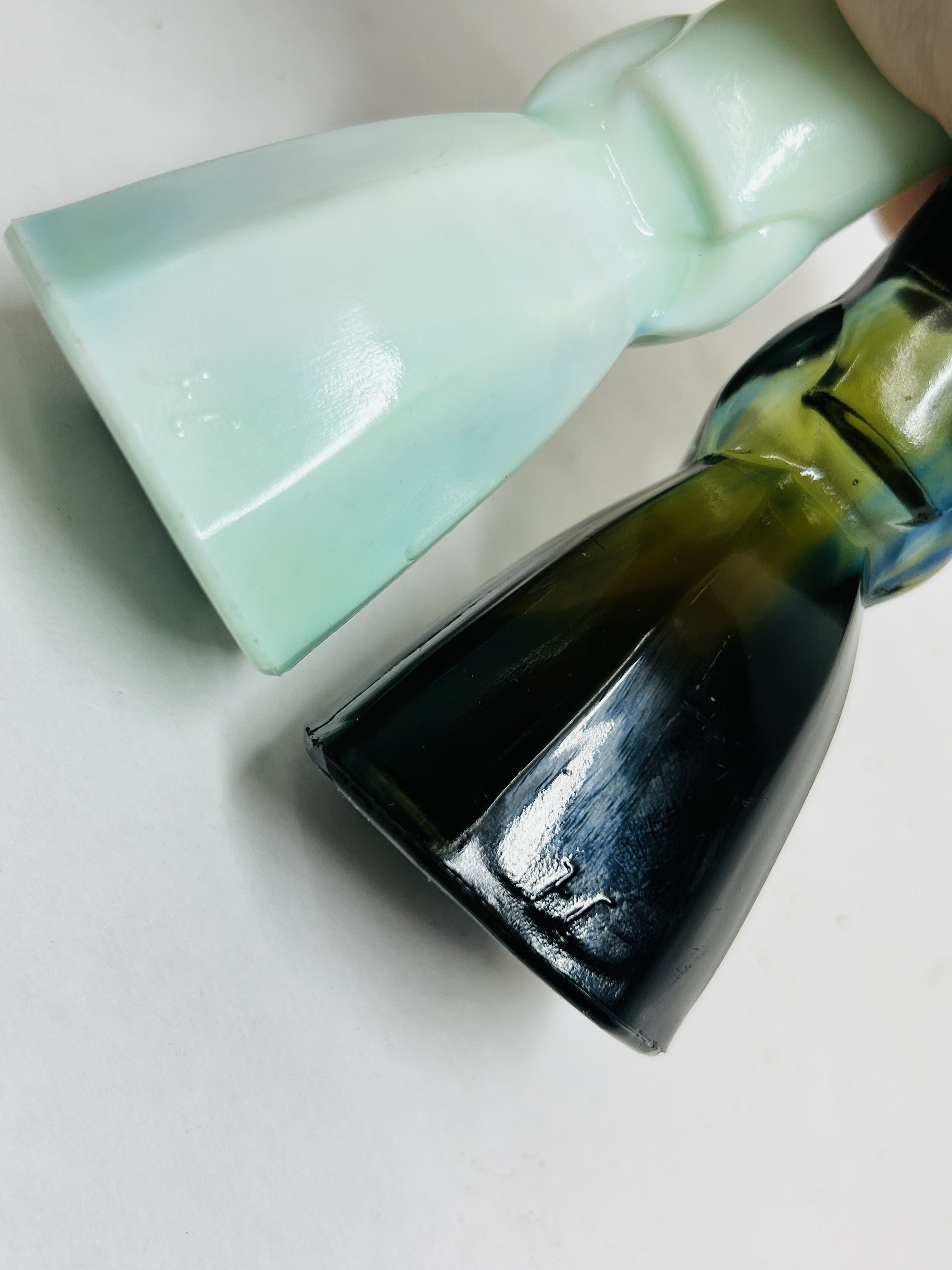 MOSSER GLASS SLAG JENNY FIGURINES, C. 1970S