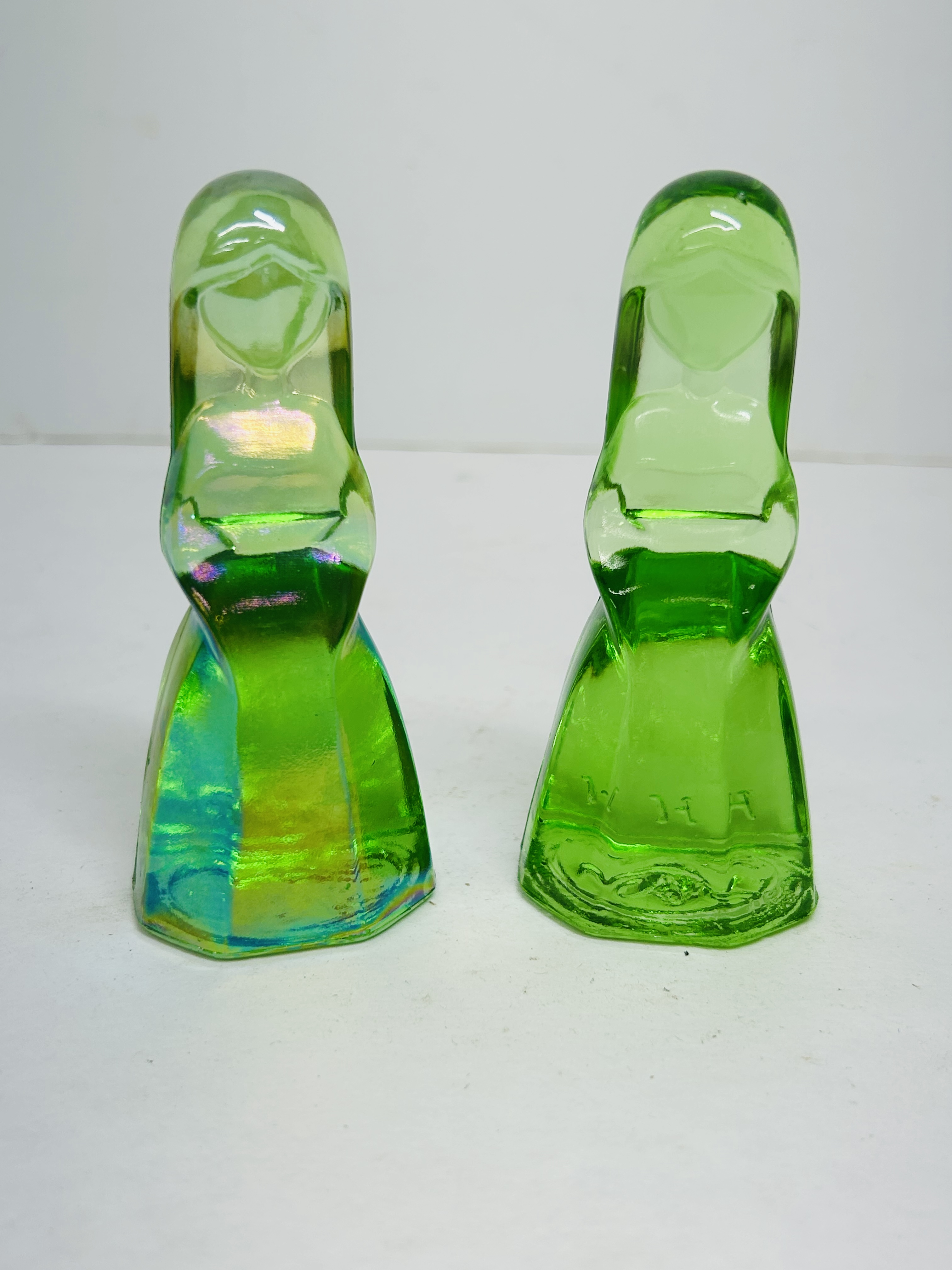 MOSSER URANIUM GLASS FIGURINES