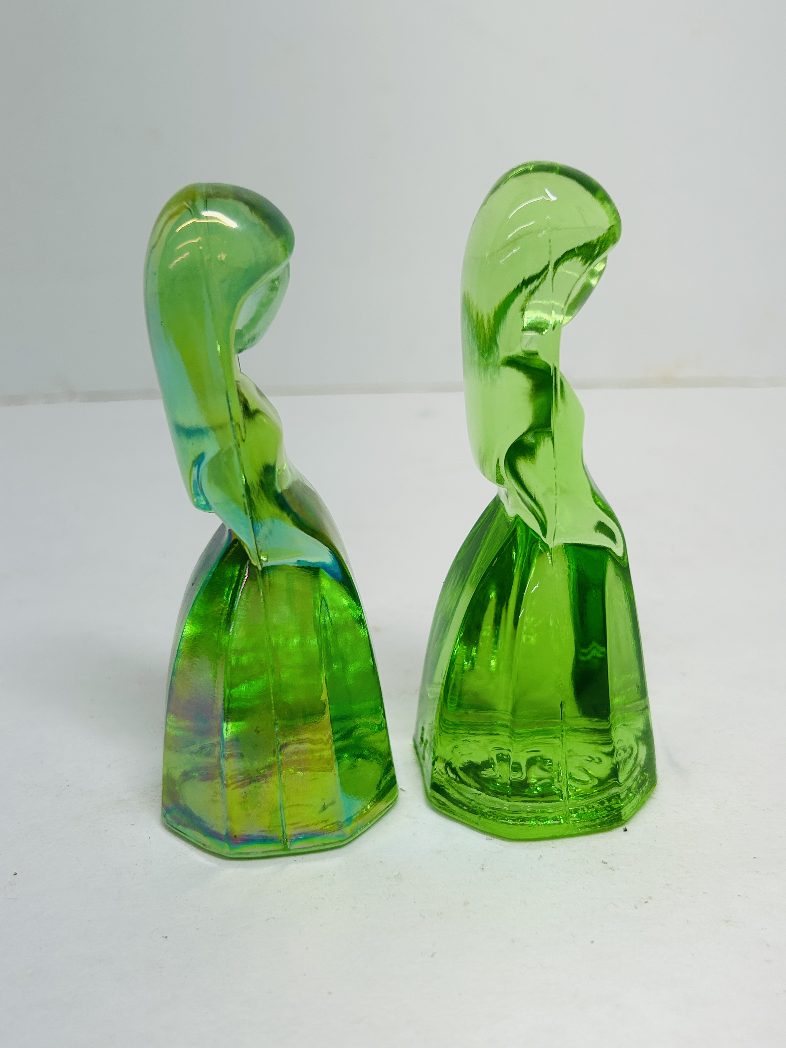 MOSSER URANIUM GLASS FIGURINES