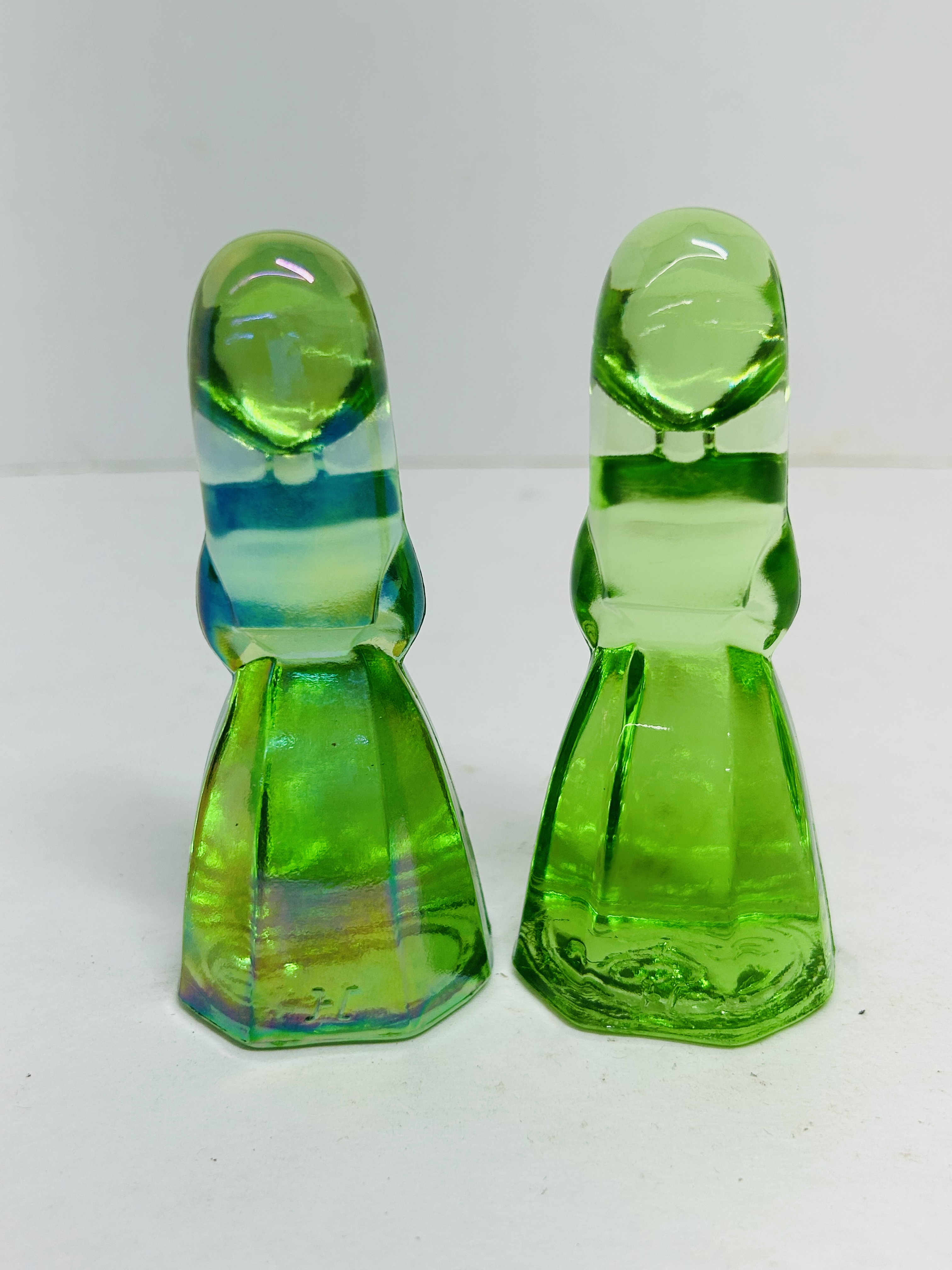 MOSSER URANIUM GLASS FIGURINES