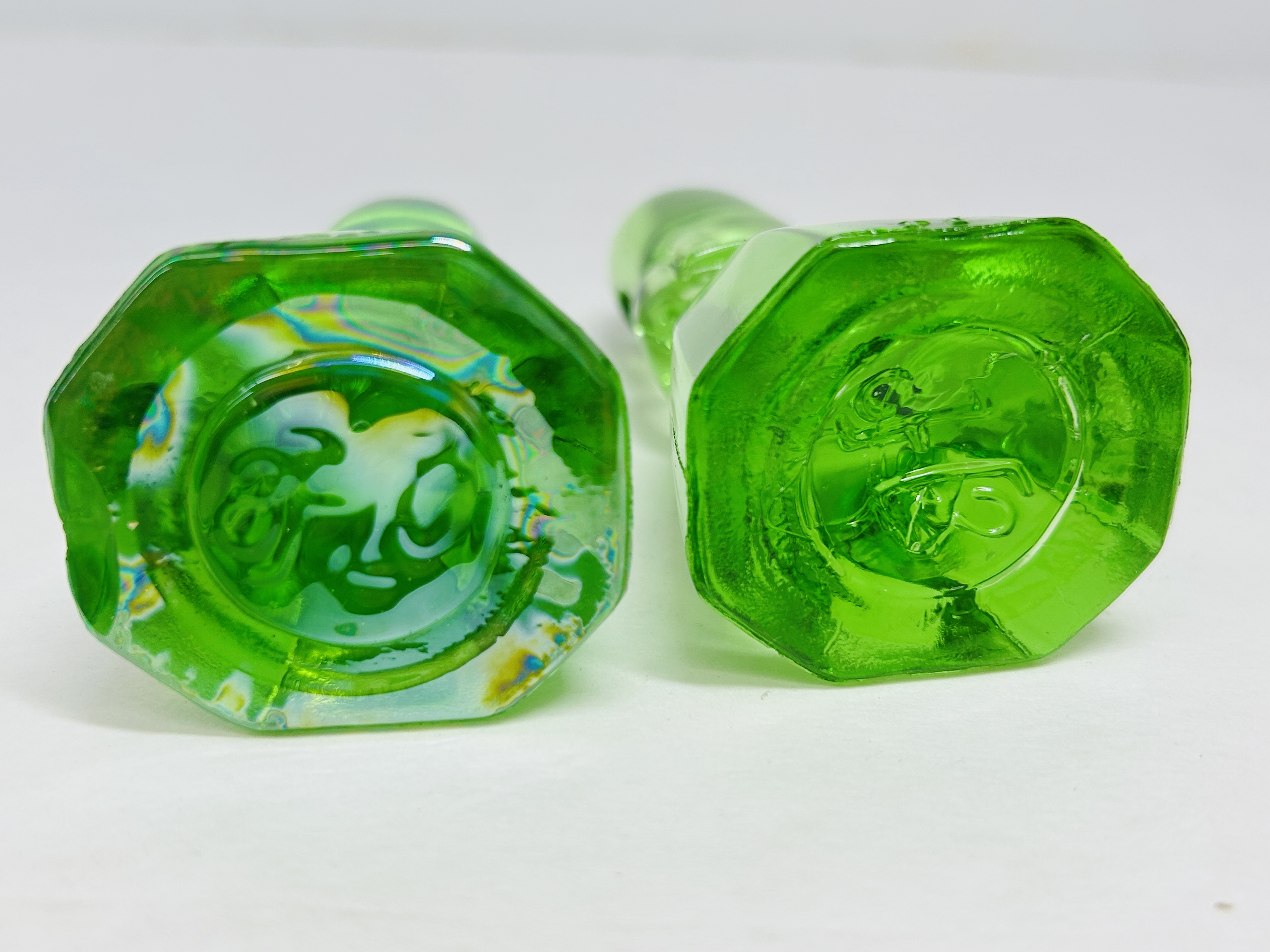 MOSSER URANIUM GLASS FIGURINES