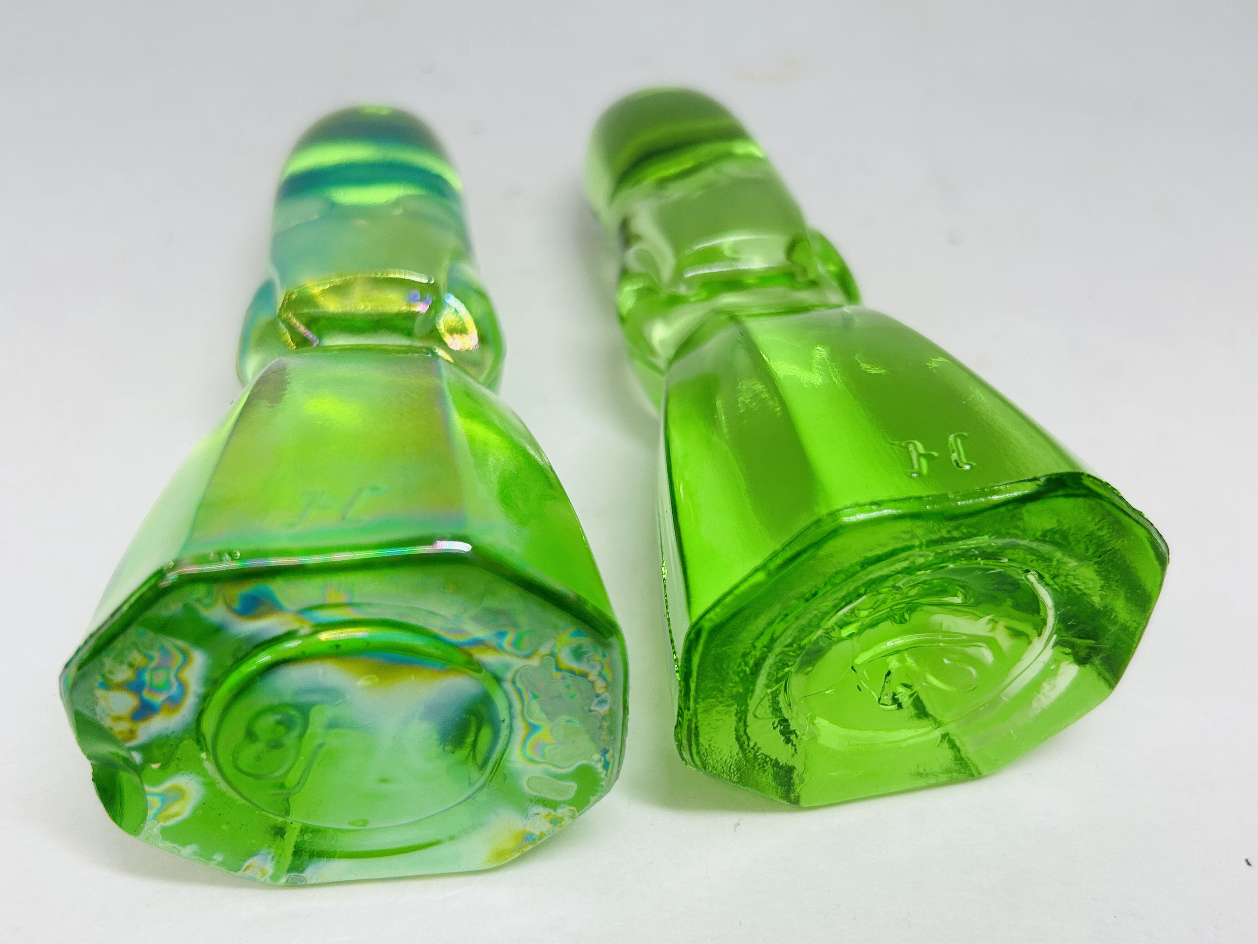 MOSSER URANIUM GLASS FIGURINES