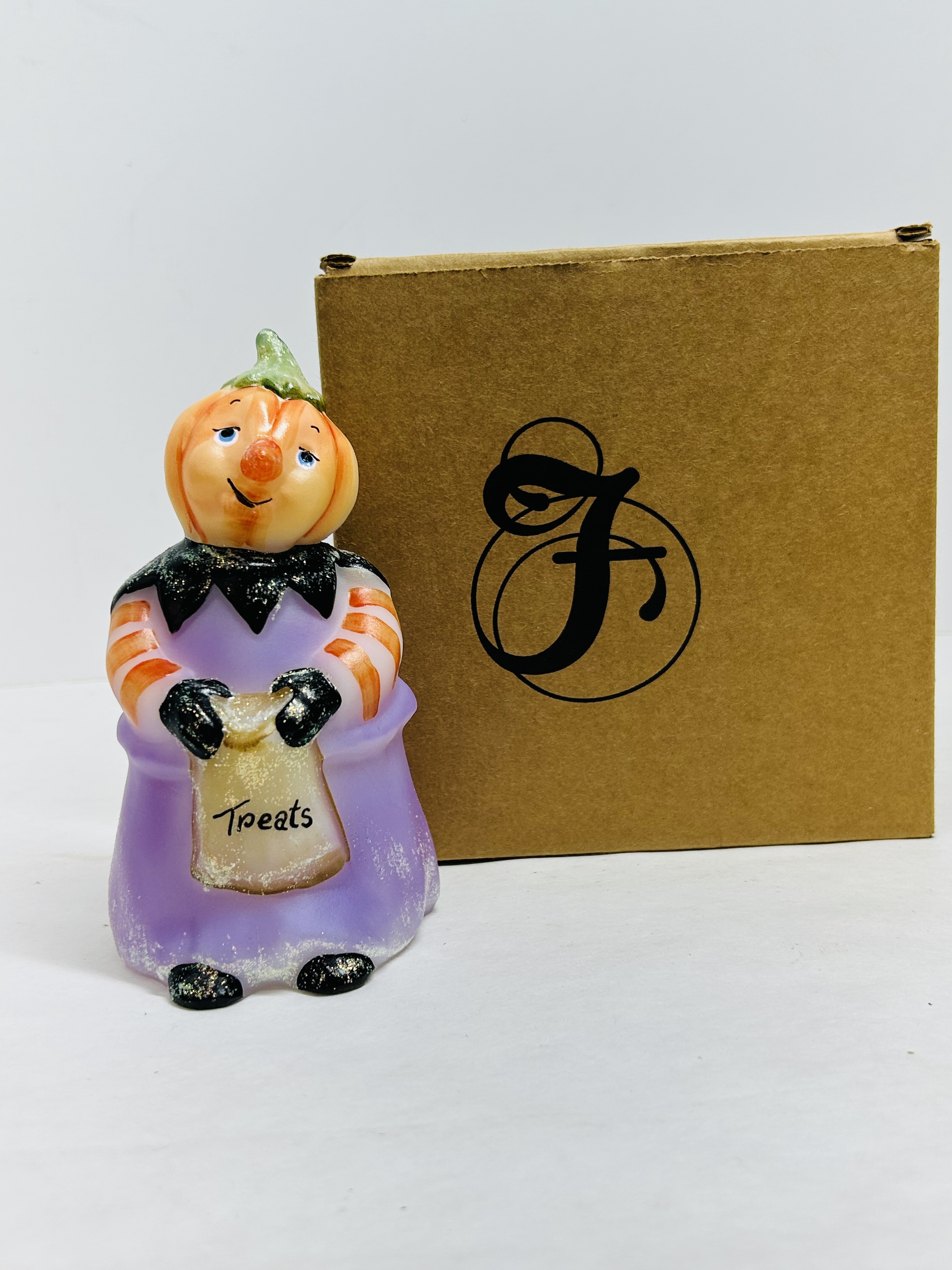 FENTON GLASS HALLOWEEN PUMPKINHEAD, 2000S
