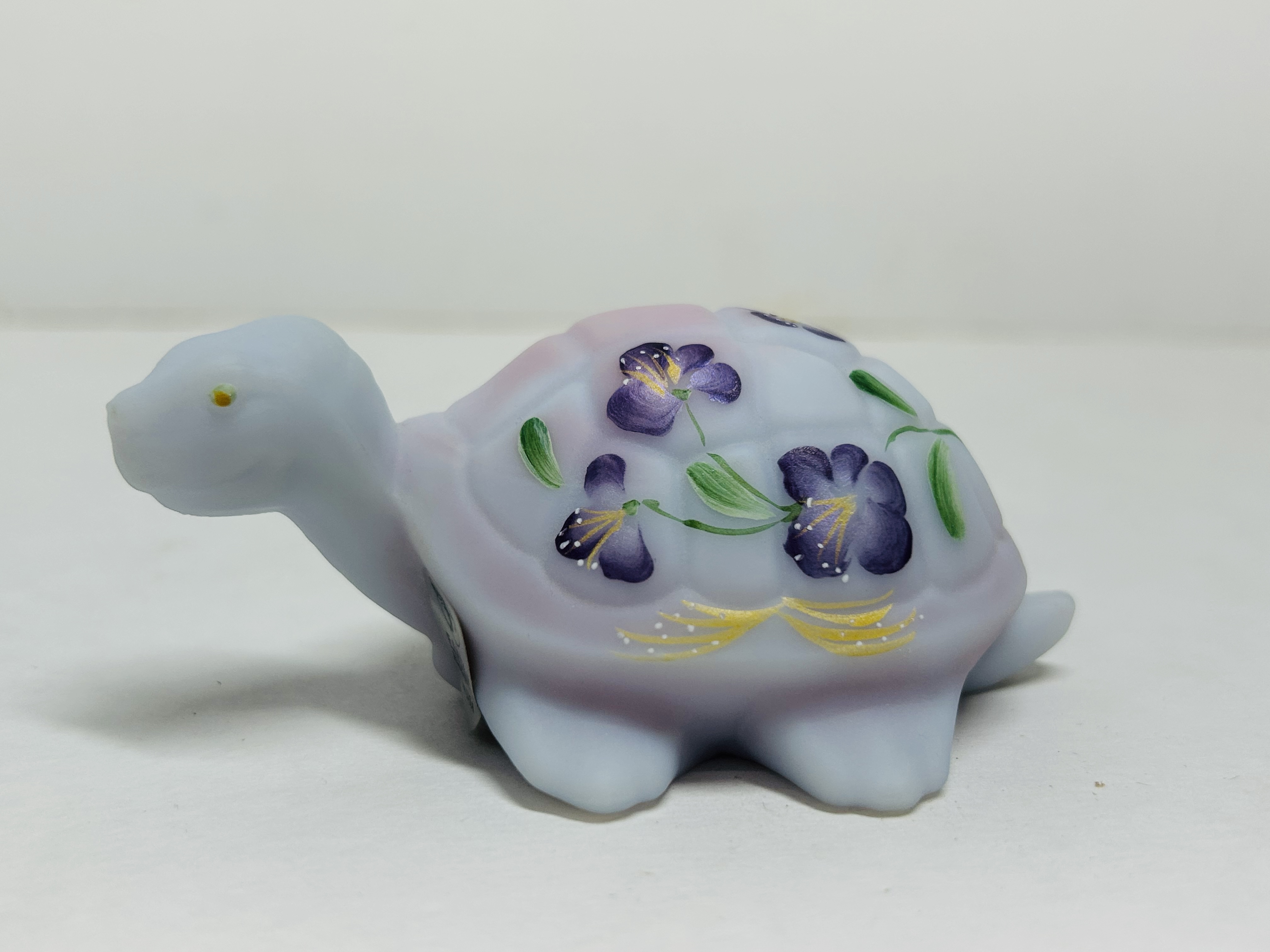 FENTON BLUE BURMESE GLASS TURTLE, 2002 259/4750
