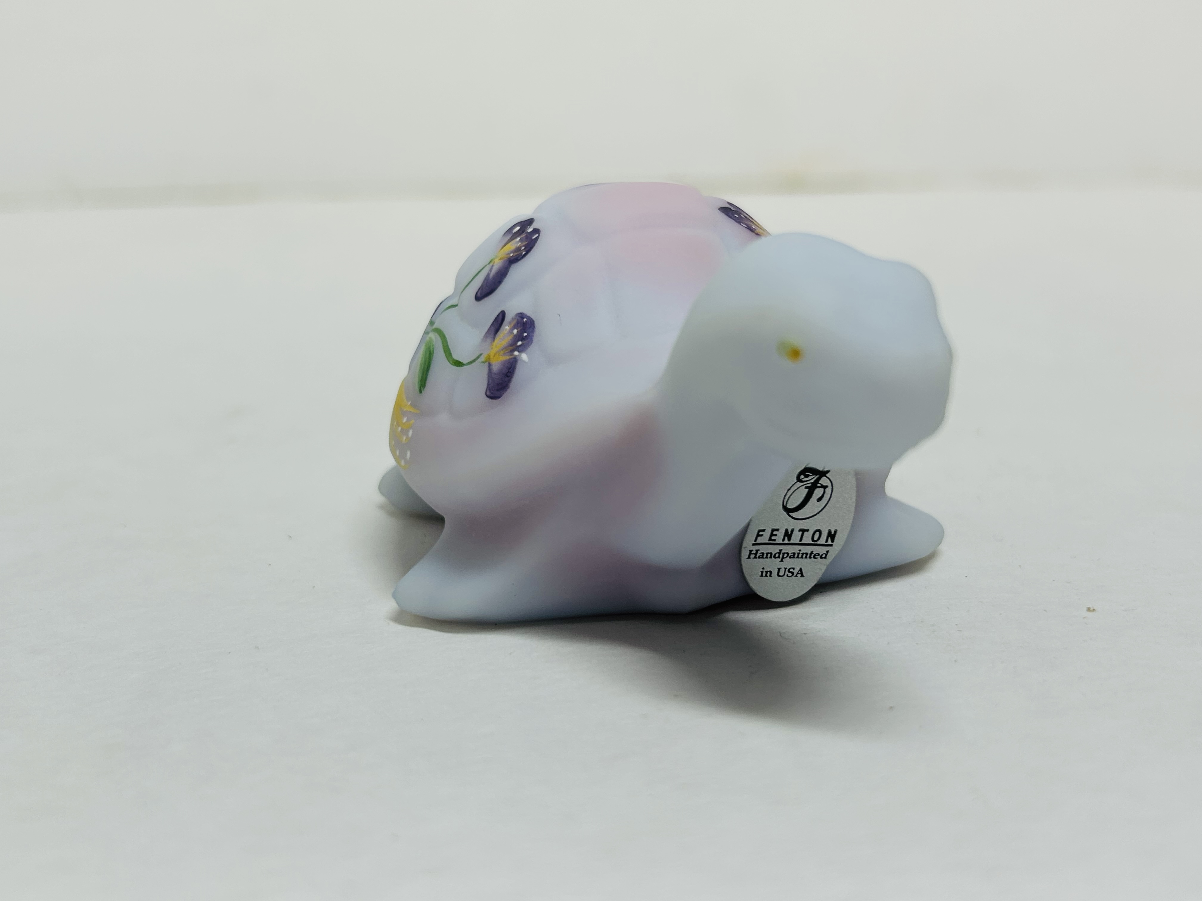 FENTON BLUE BURMESE GLASS TURTLE, 2002 259/4750