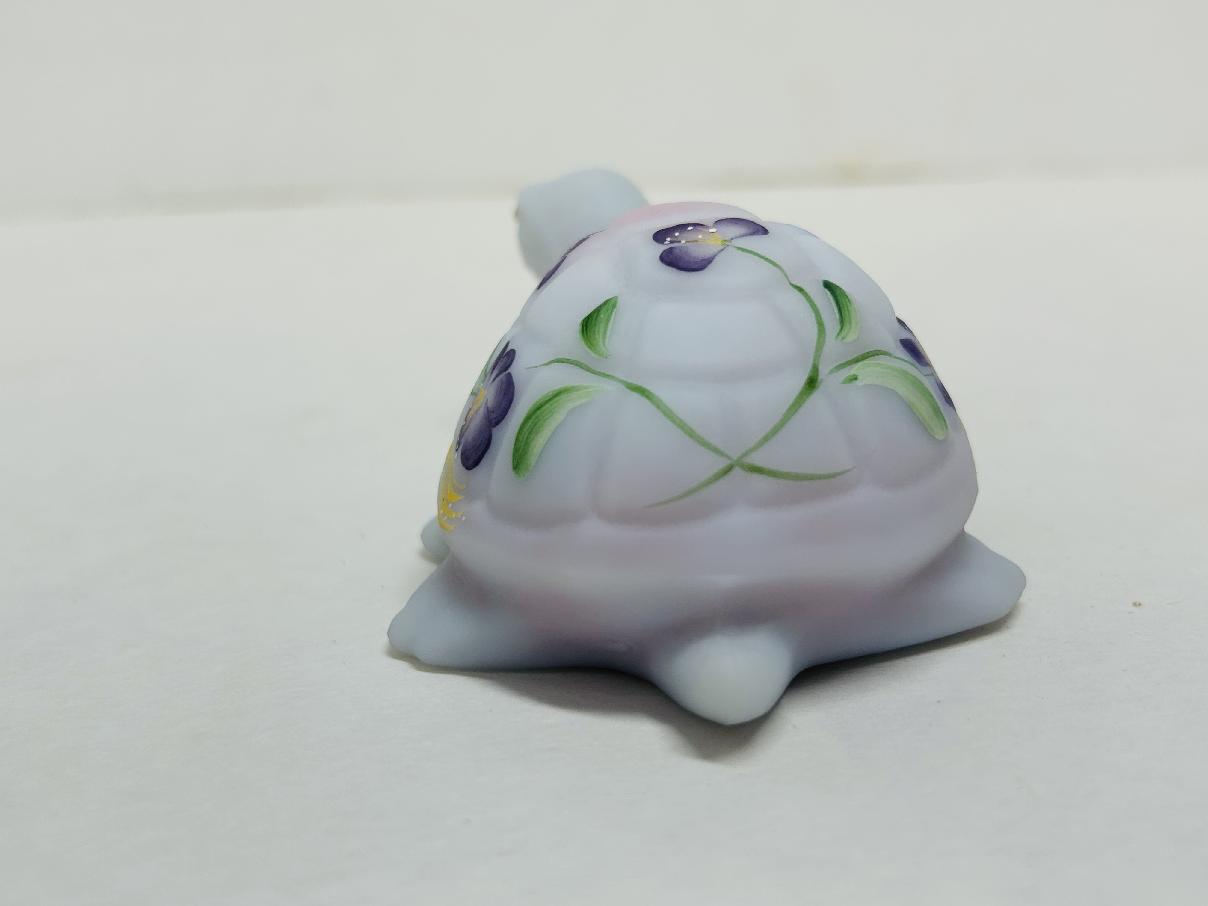 FENTON BLUE BURMESE GLASS TURTLE, 2002 259/4750