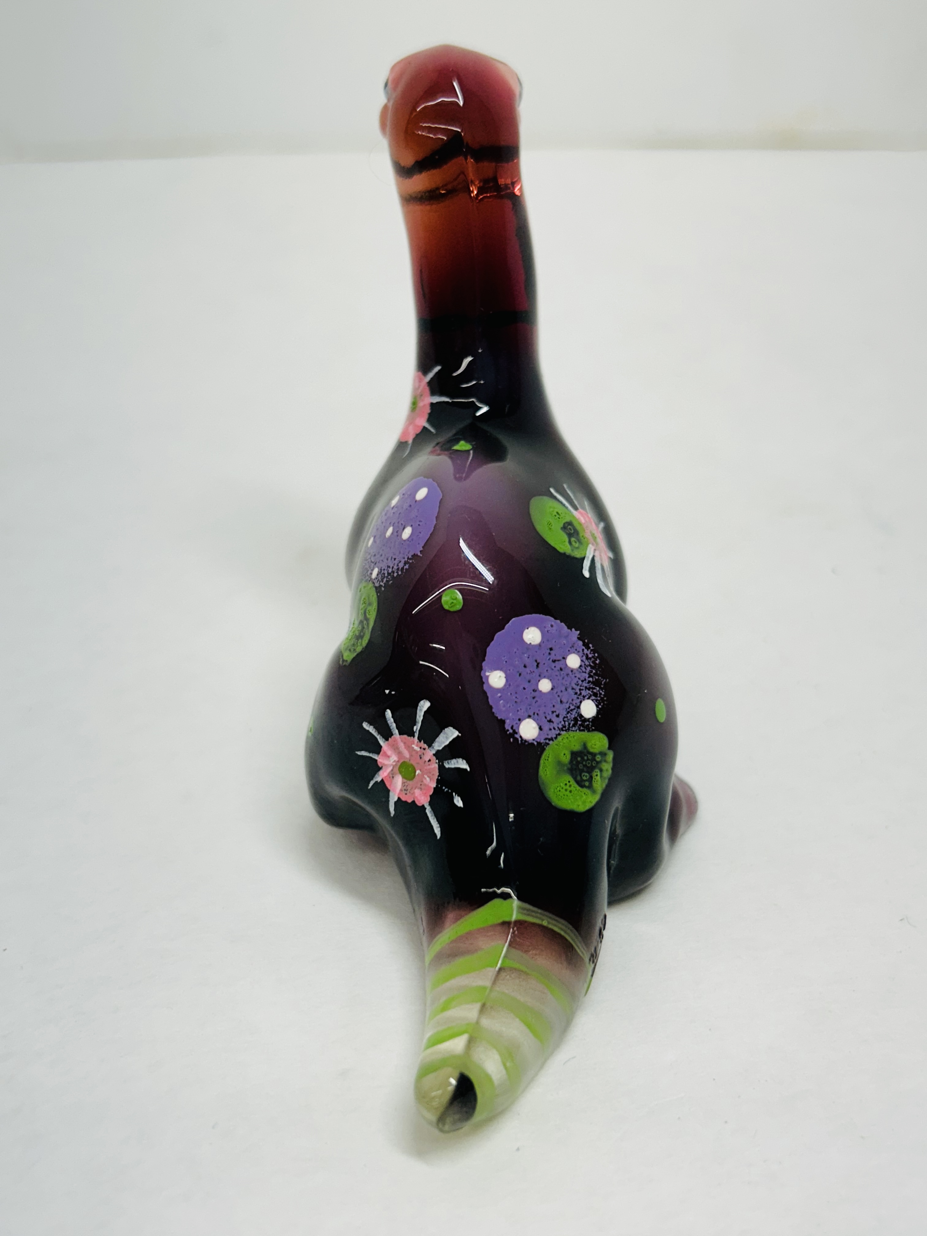 FENTON AMETHYST GLASS DINOSAUR, LATE 20TH CENTURY