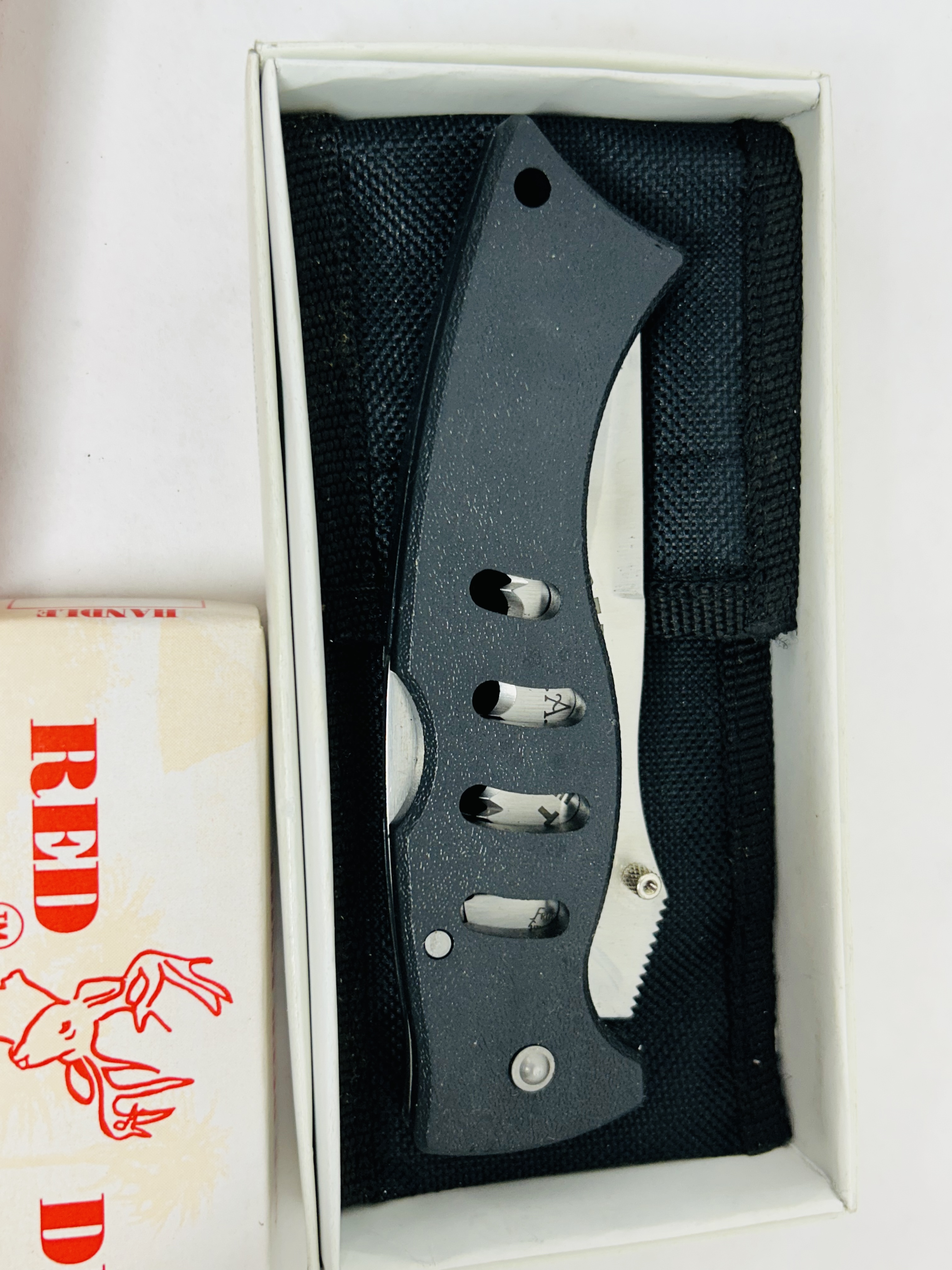 RED DEER AND FALCON KNIVES, STAINLESS